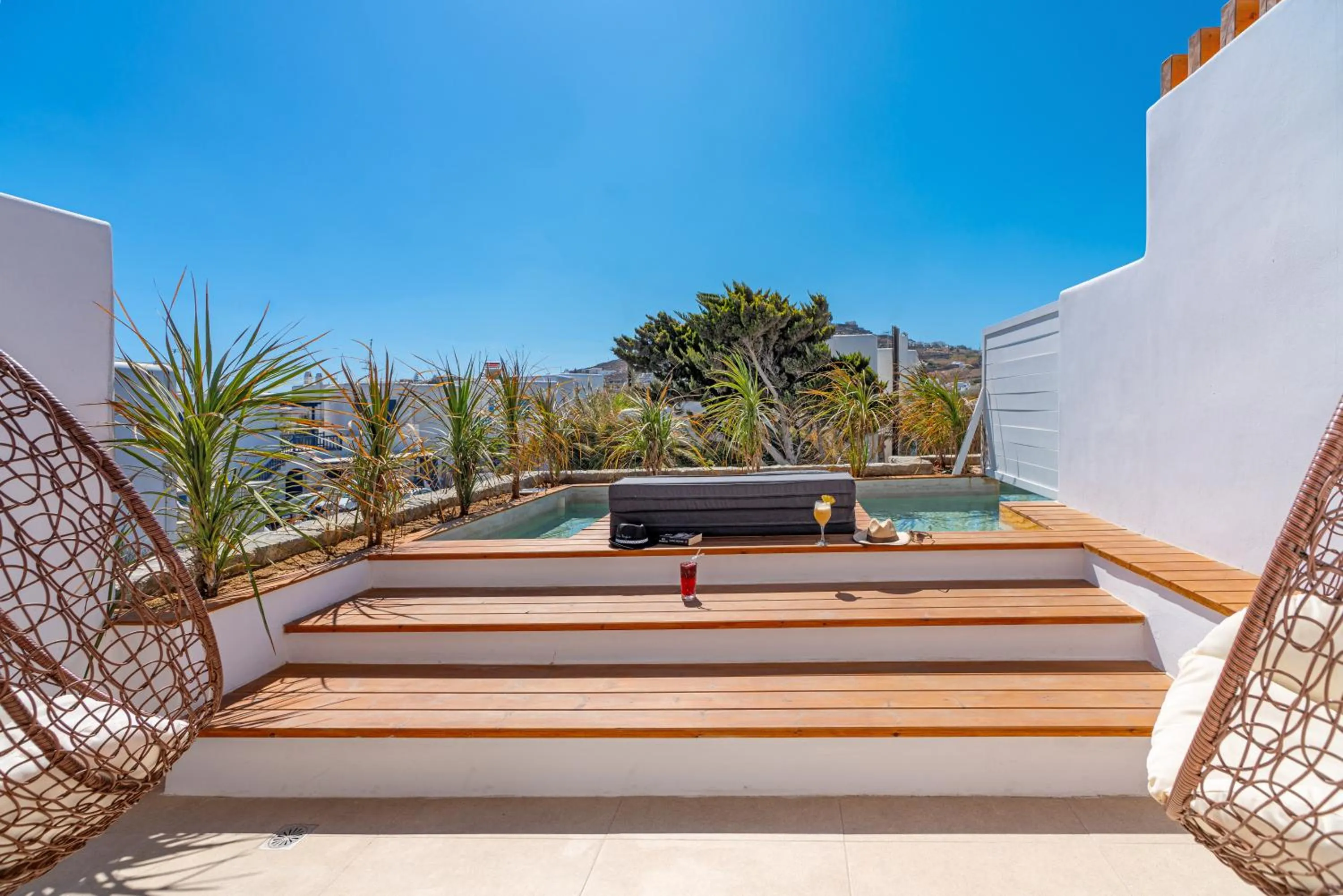 Balcony/Terrace in Omnia Mykonos Boutique Hotel & Suites