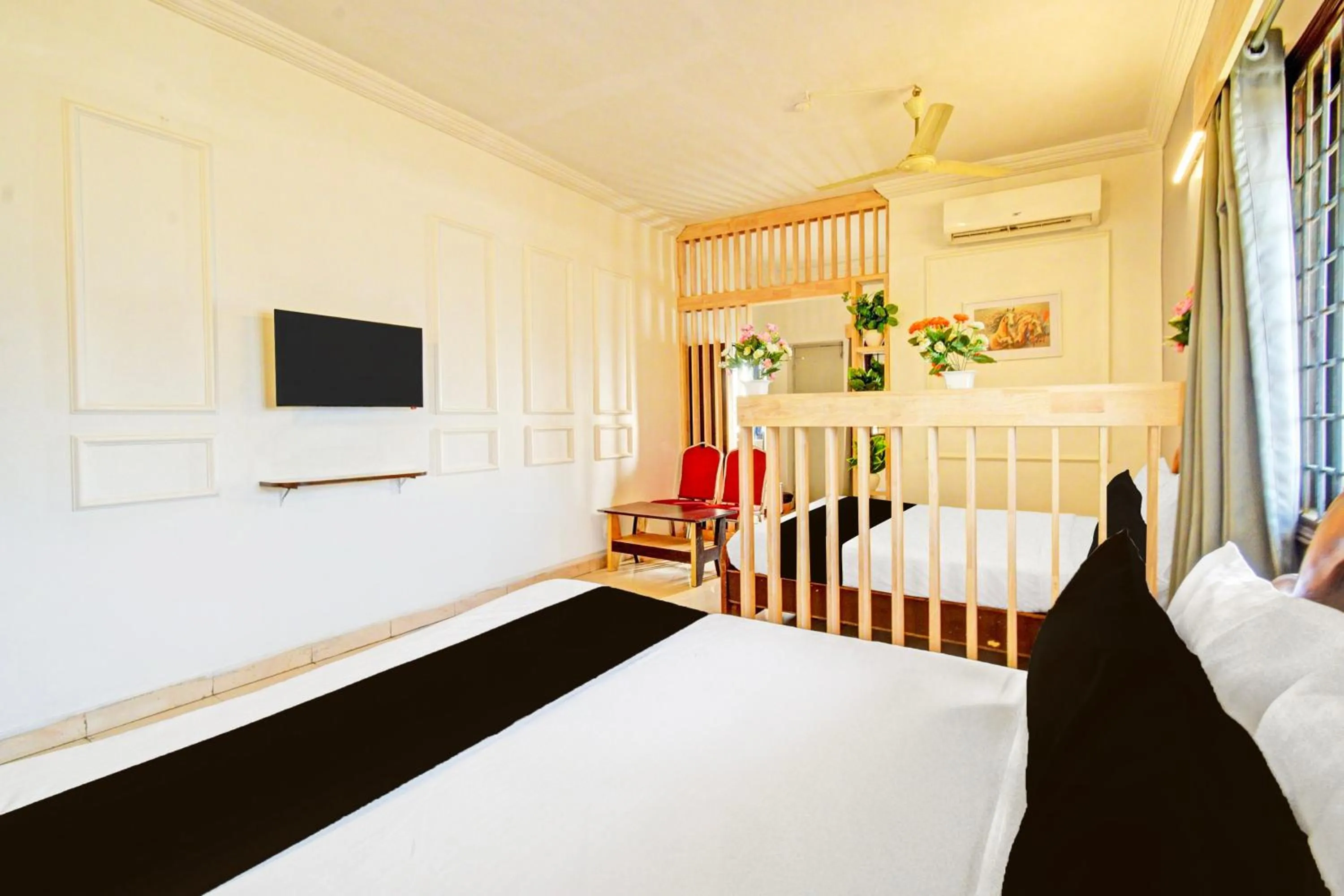 Bedroom, Bed in Hotel O Sahasra Residency Near Nexus Hyderabad