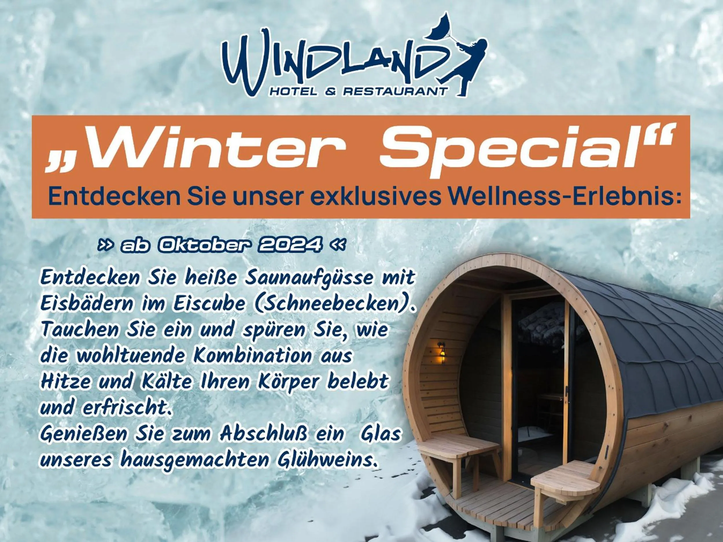 Sauna in Hotel und Restaurant Windland