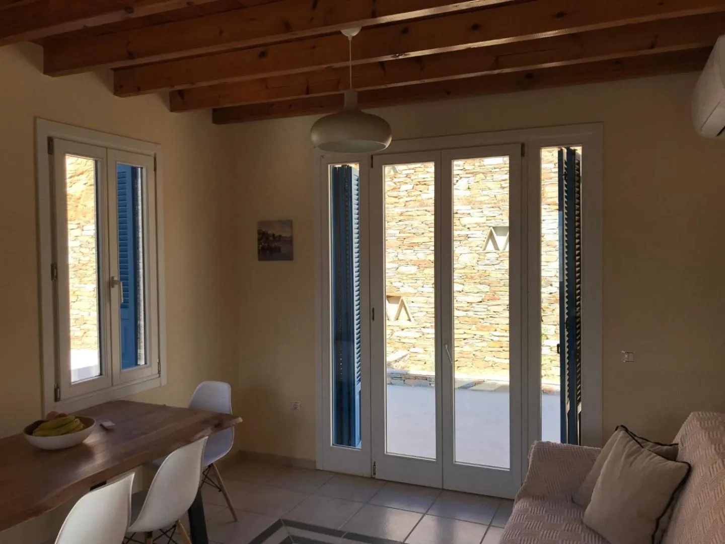 Dining area in Monolithos Villas
