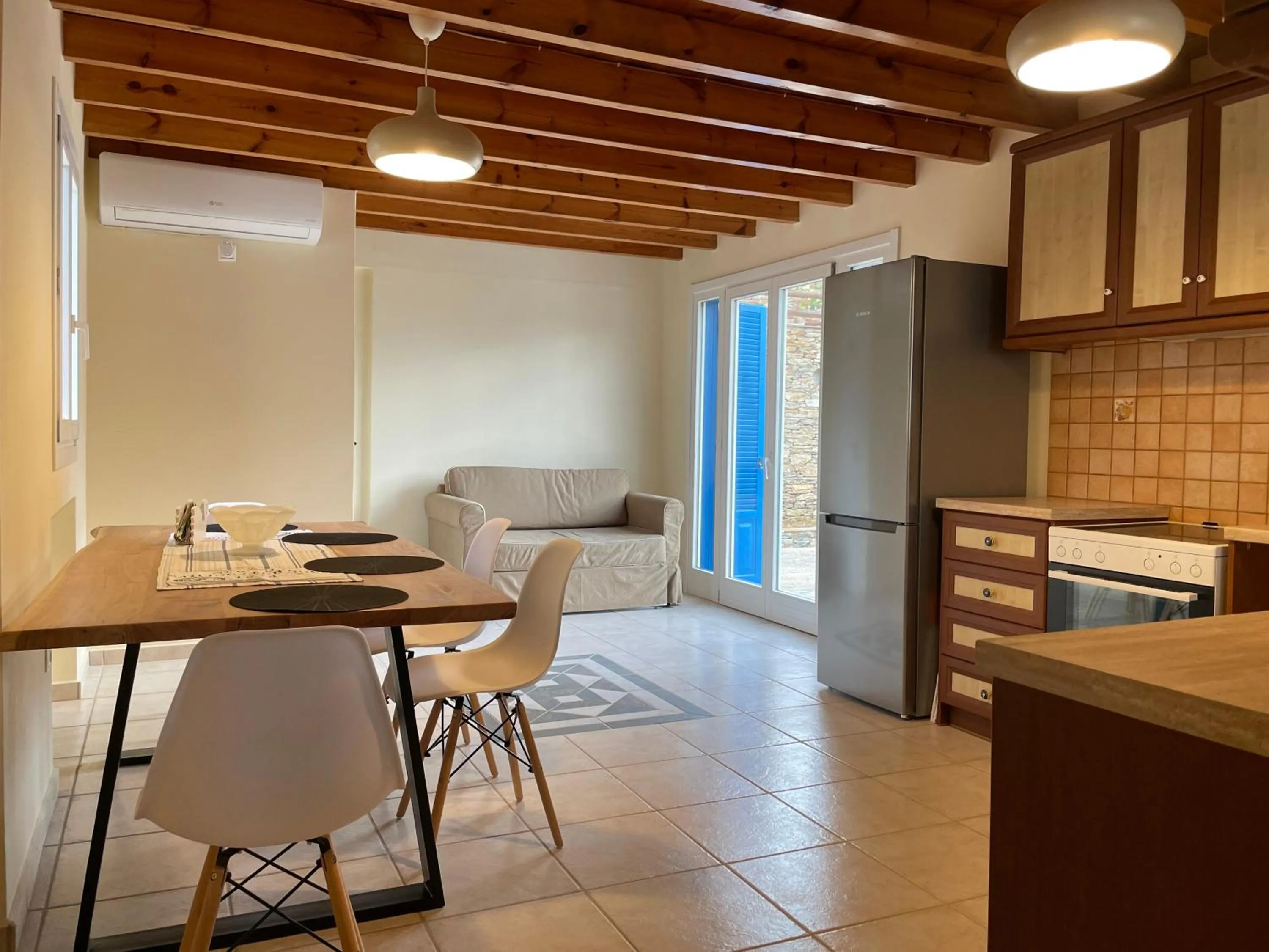 Dining area in Monolithos Villas