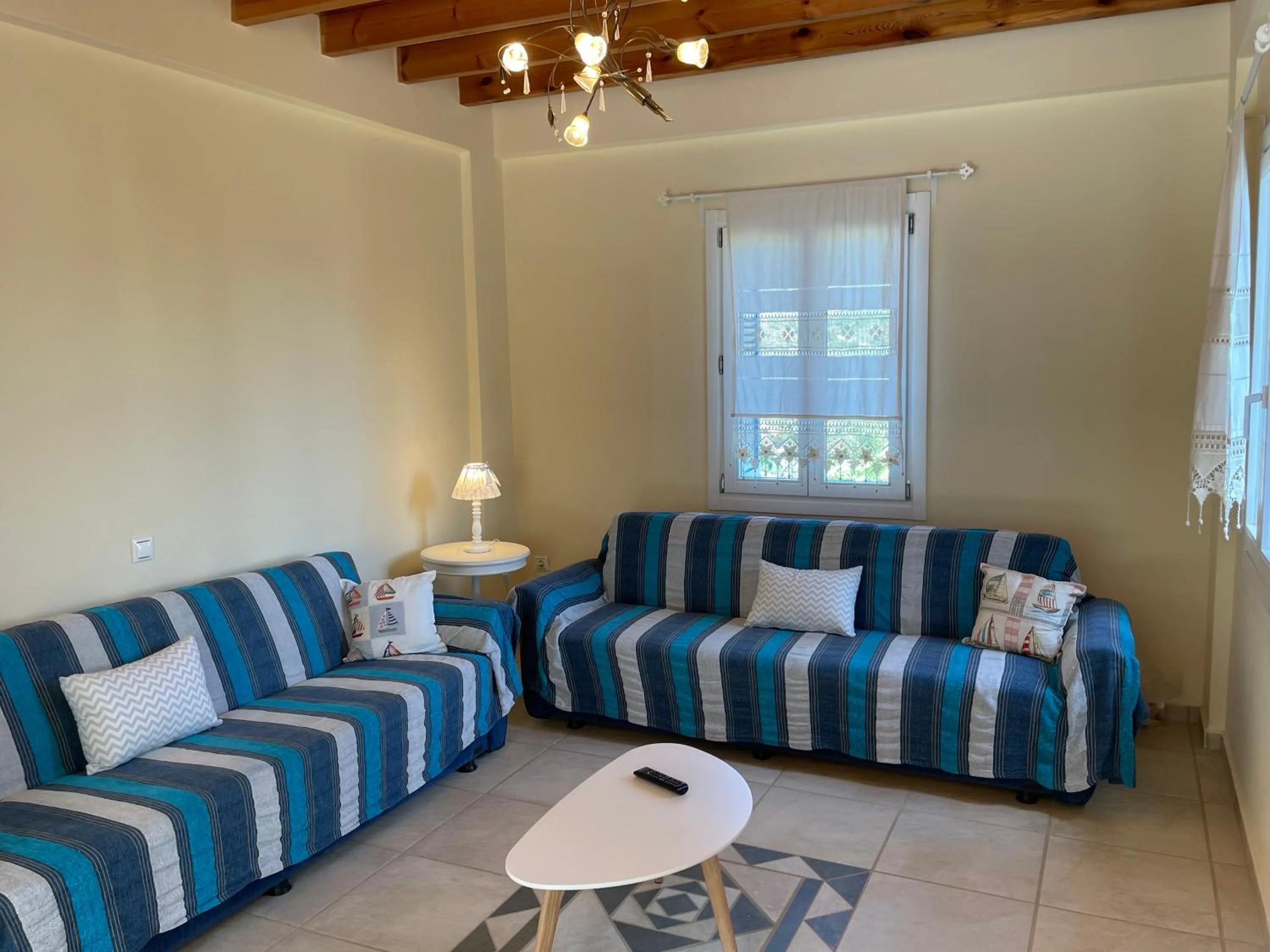 Living room in Monolithos Villas