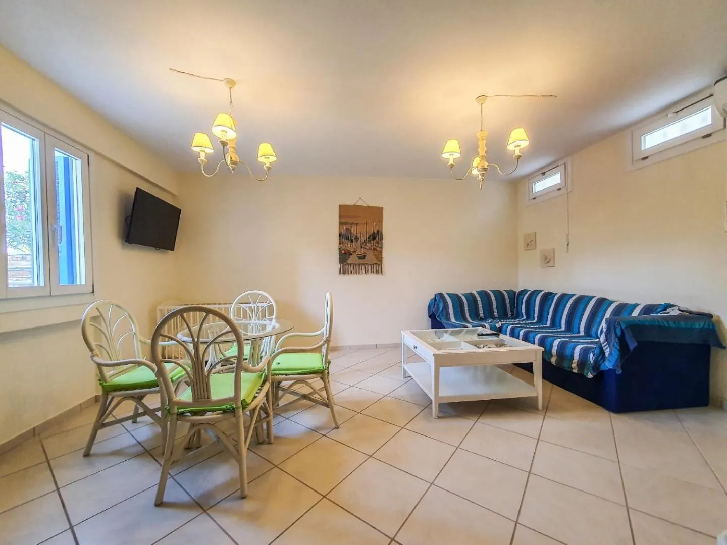 Living room in Monolithos Villas