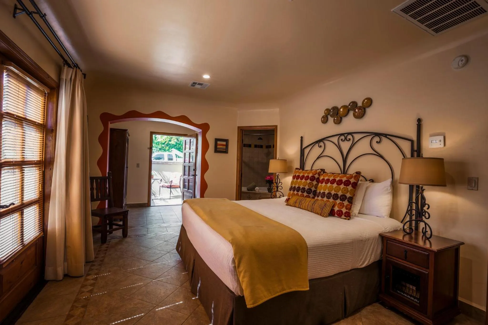 Bed in Los Arboles Hotel