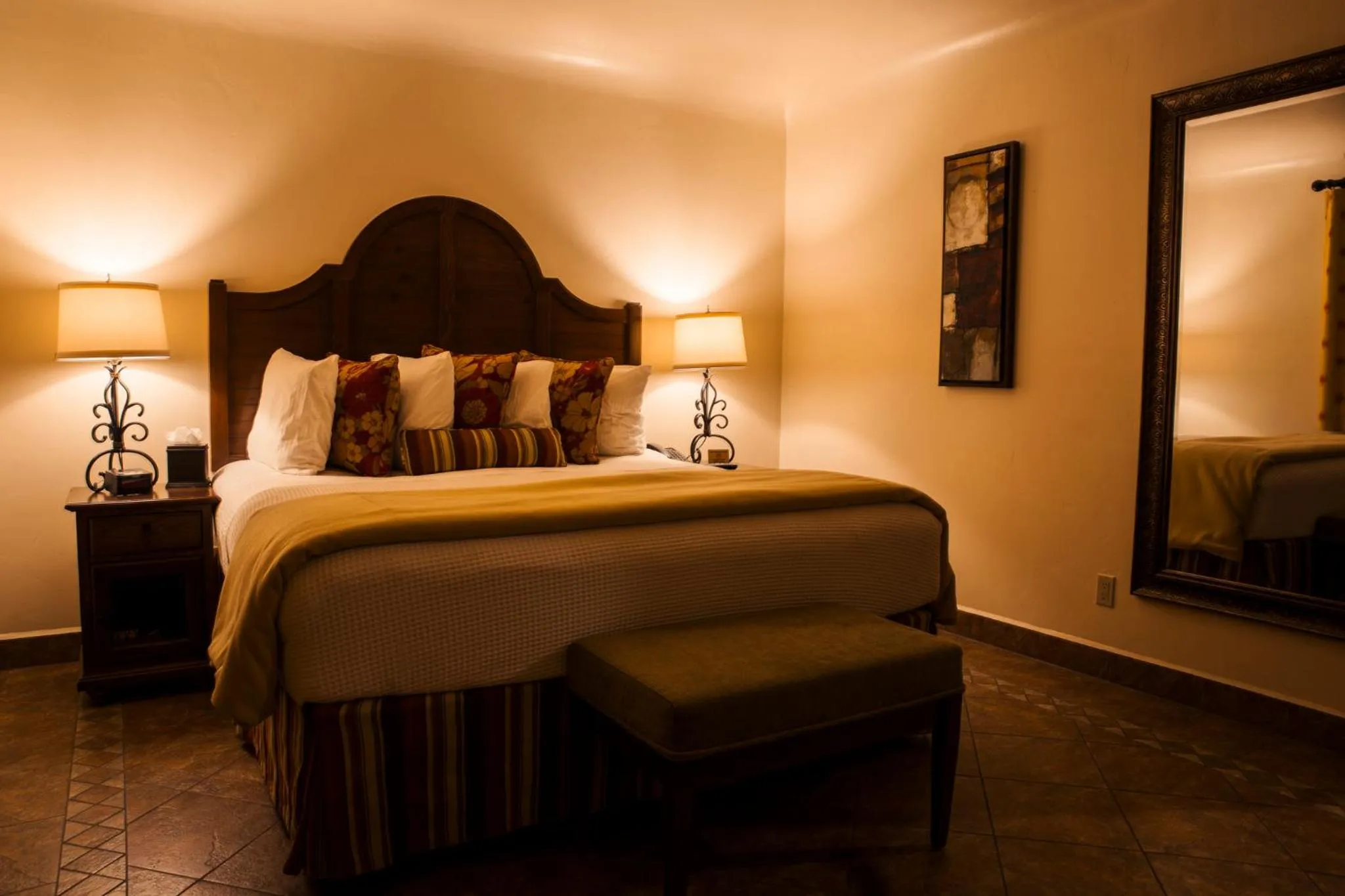 Bed in Los Arboles Hotel