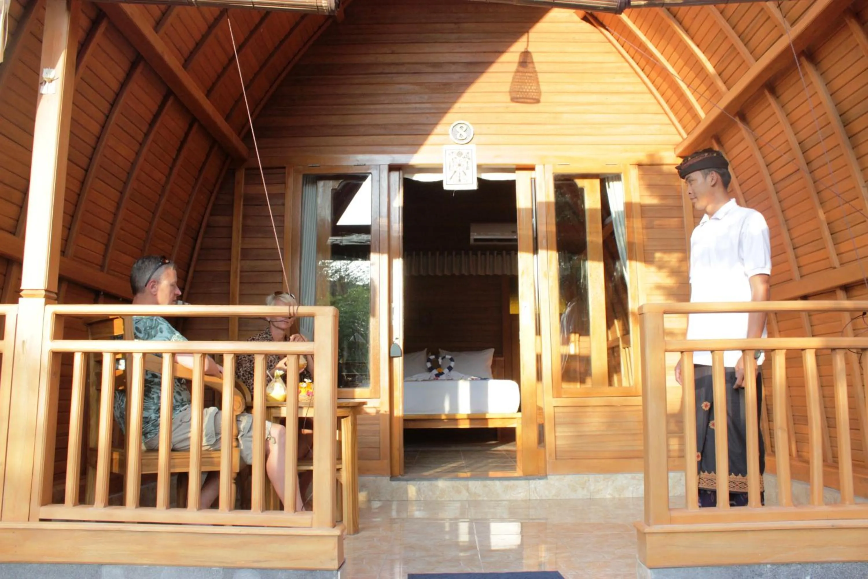 Facade/entrance in Kubu Padi Wooden House
