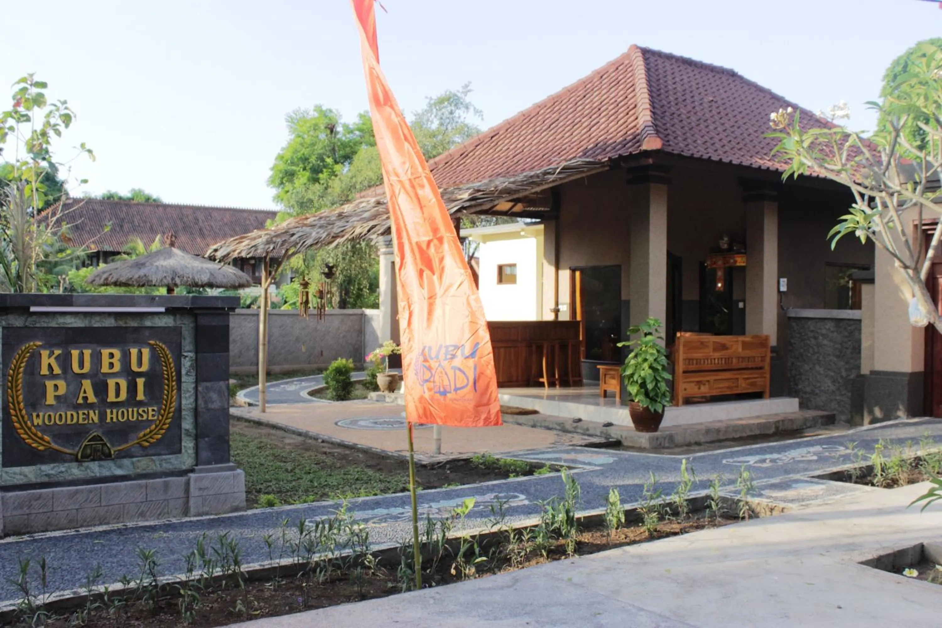Facade/entrance in Kubu Padi Wooden House