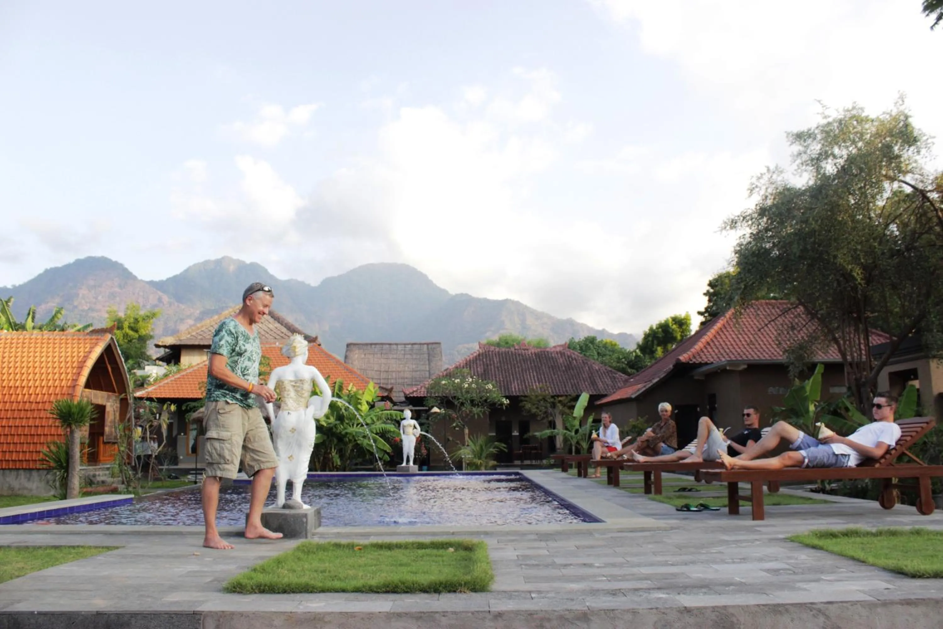 People in Kubu Padi Wooden House