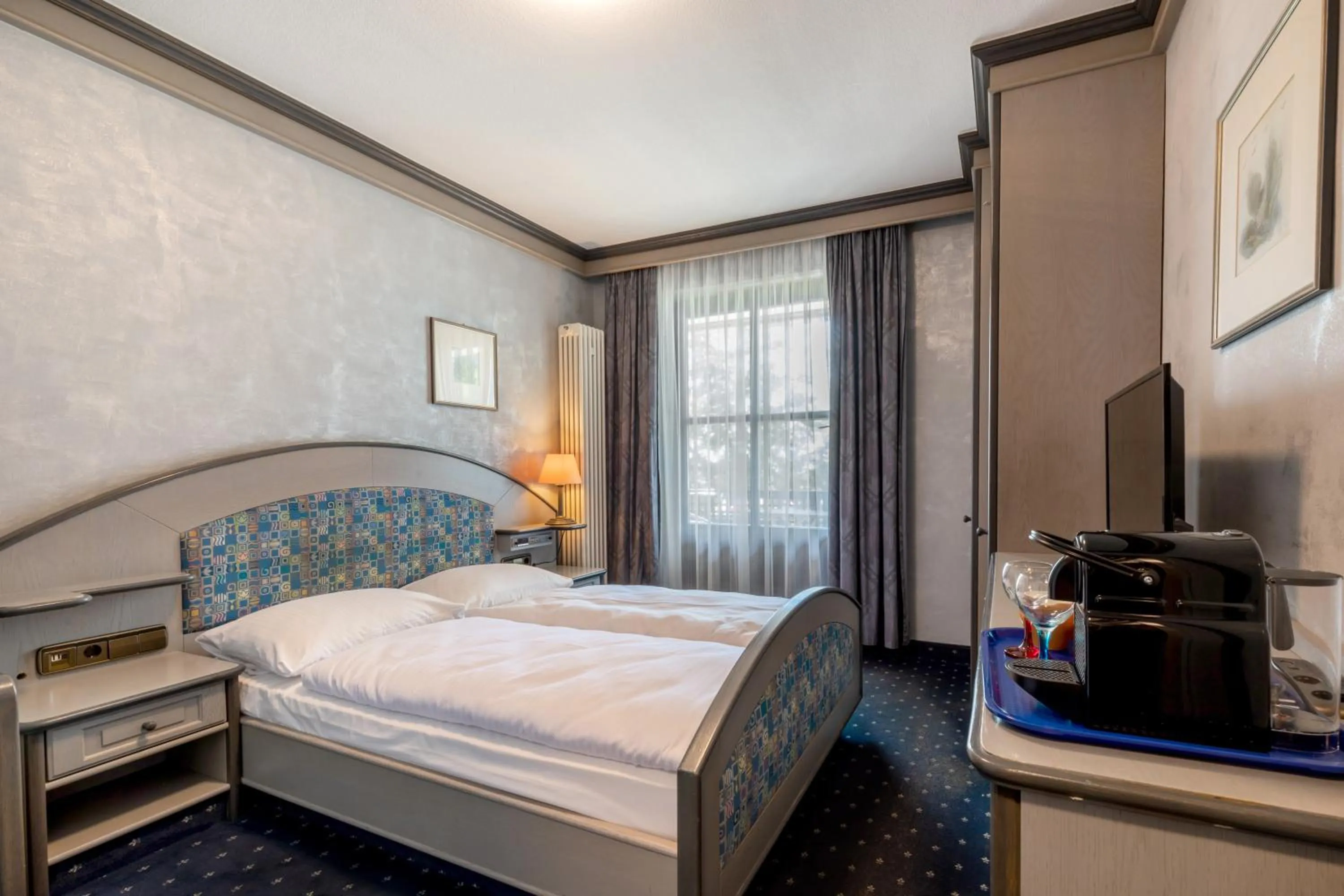 Bed in Seehotel Pegasus