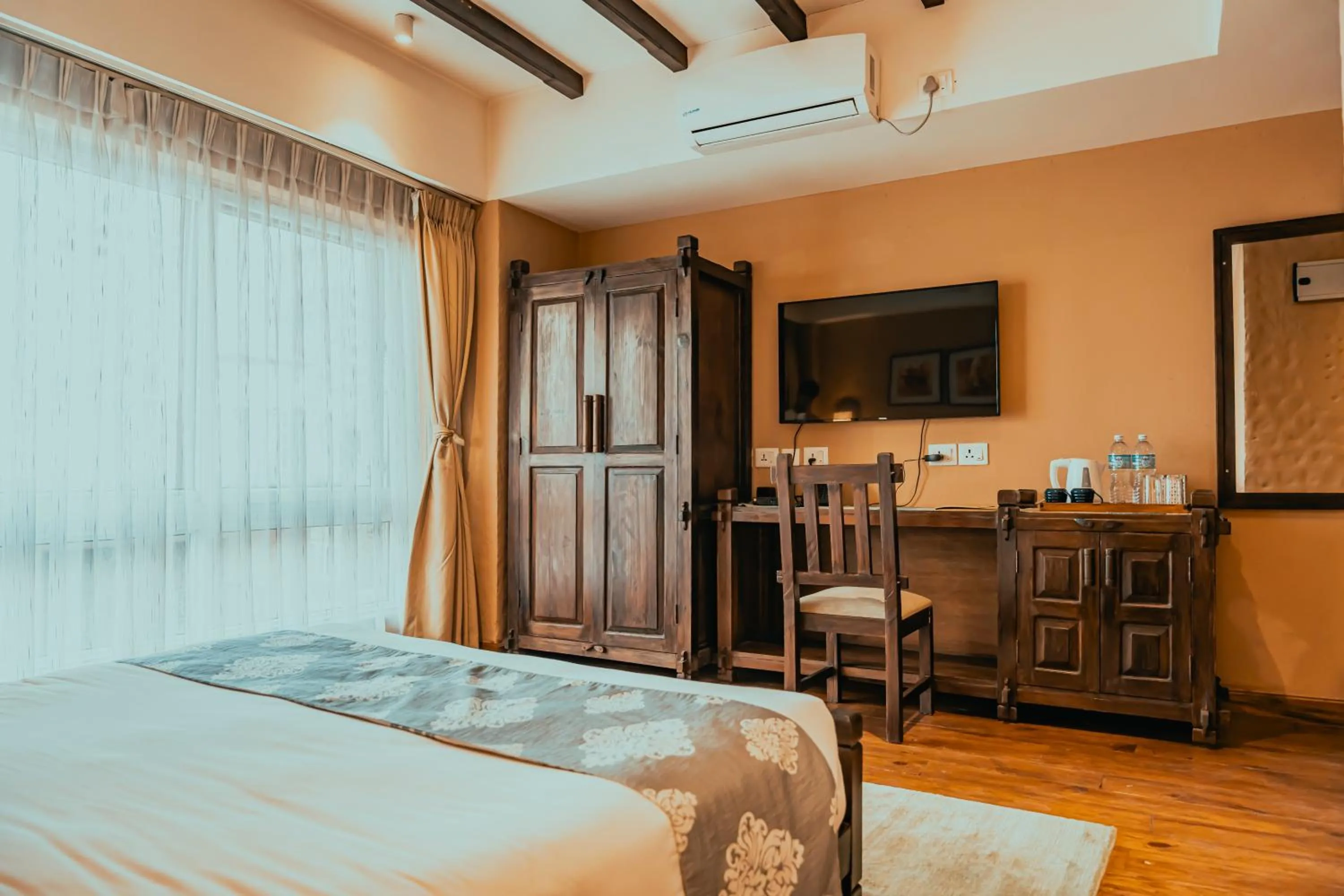 Photo of the whole room, Bed in Hotel Thamel House - 6 km from Boudhanath Stupa, Kathmandu