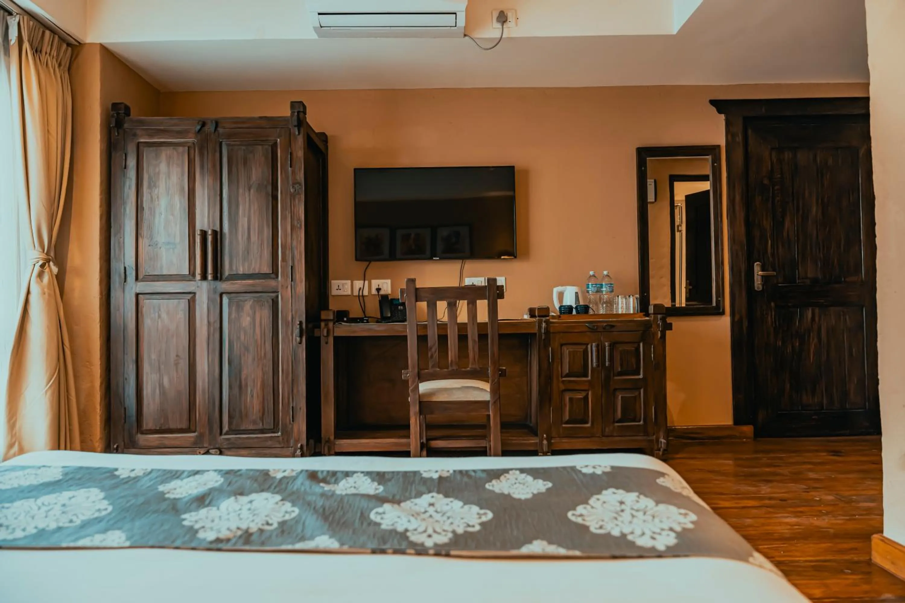 wardrobe, Bed in Hotel Thamel House - 6 km from Boudhanath Stupa, Kathmandu