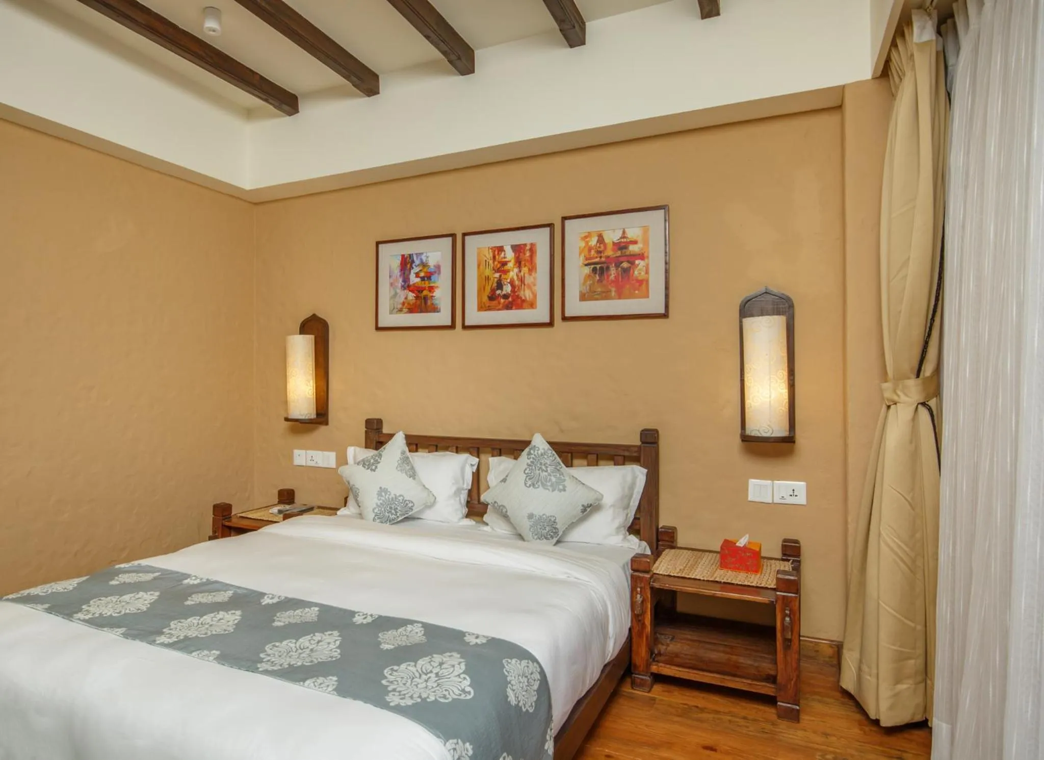 Bed in Hotel Thamel House - 6 km from Boudhanath Stupa, Kathmandu