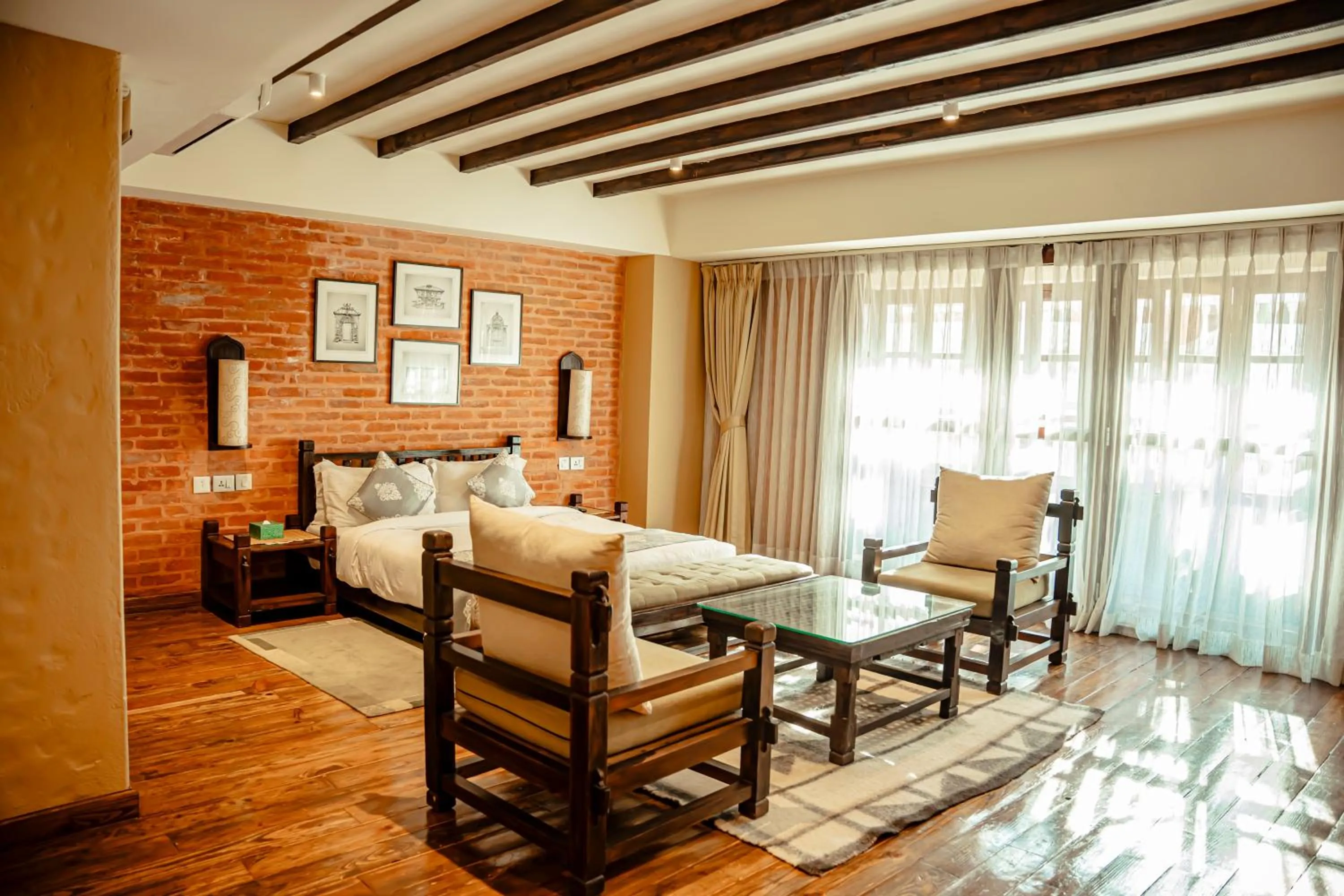 Photo of the whole room, Bed in Hotel Thamel House - 6 km from Boudhanath Stupa, Kathmandu