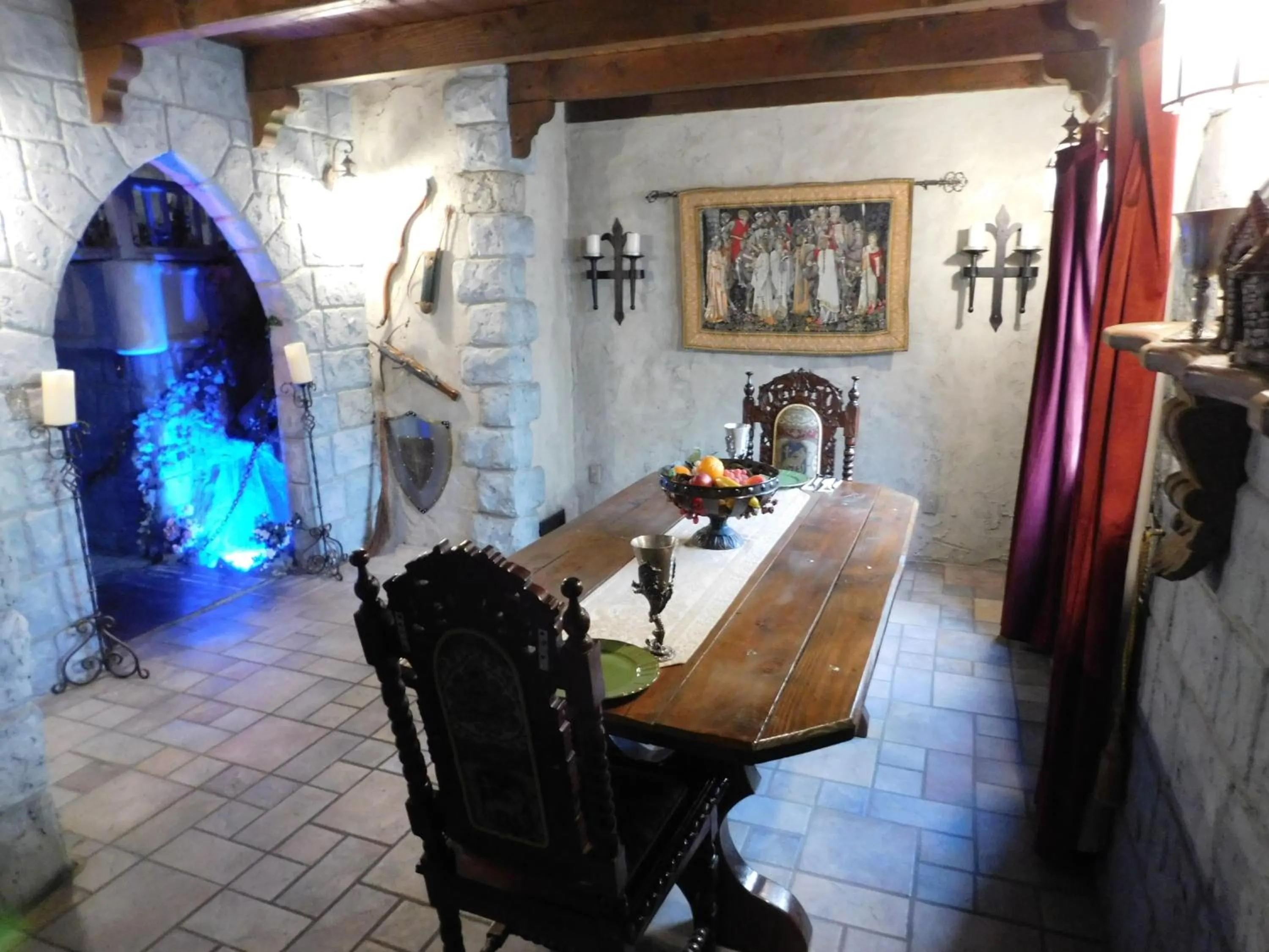 Dining area in Castle Wood Theme Cottages- COUPLES ONLY