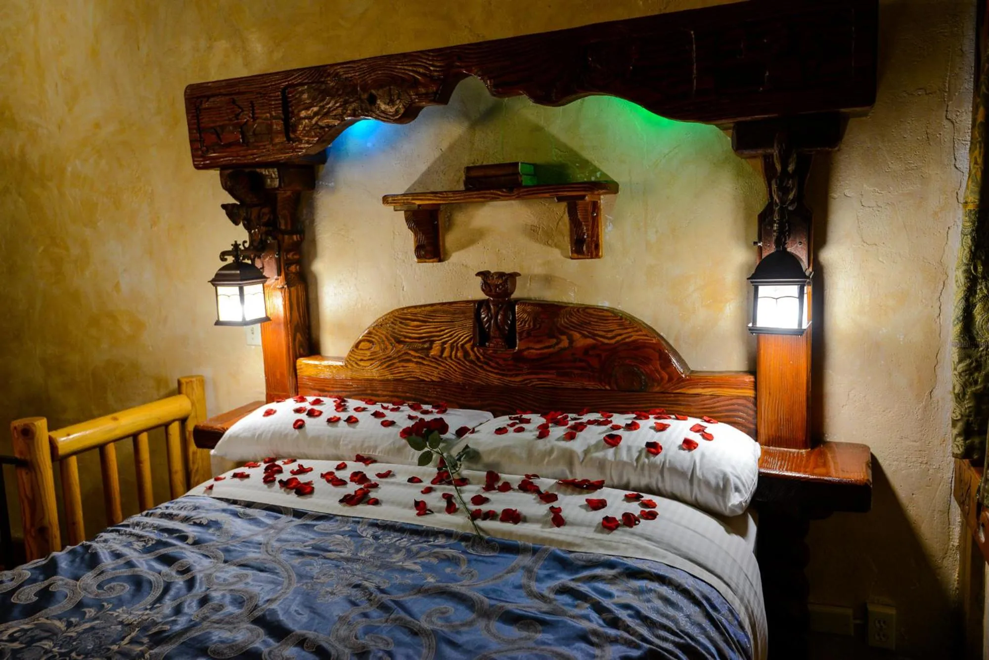 Bed in Castle Wood Theme Cottages- COUPLES ONLY