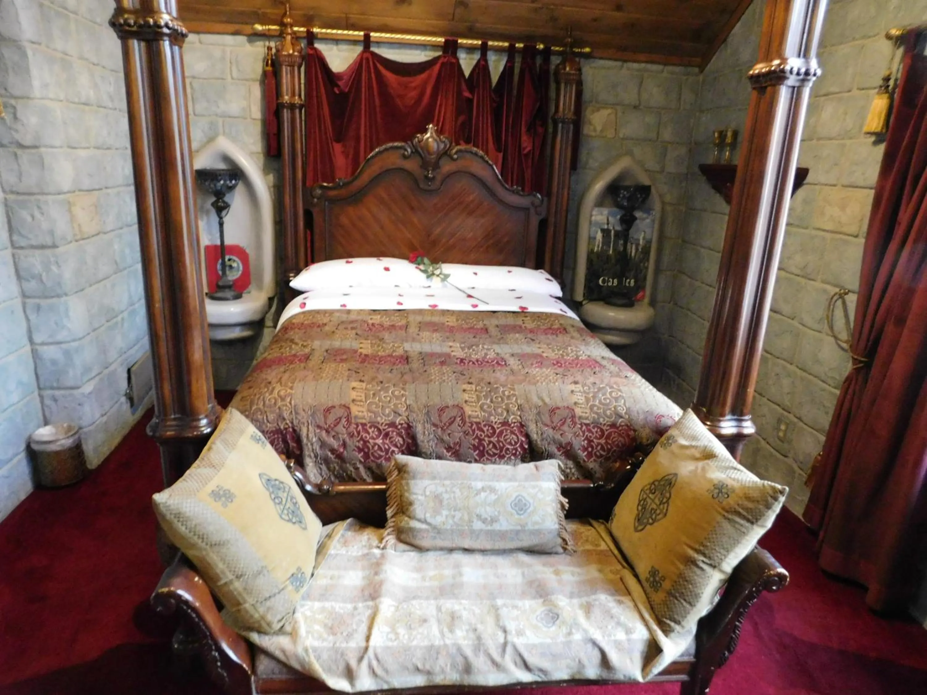 Bed in Castle Wood Theme Cottages- COUPLES ONLY