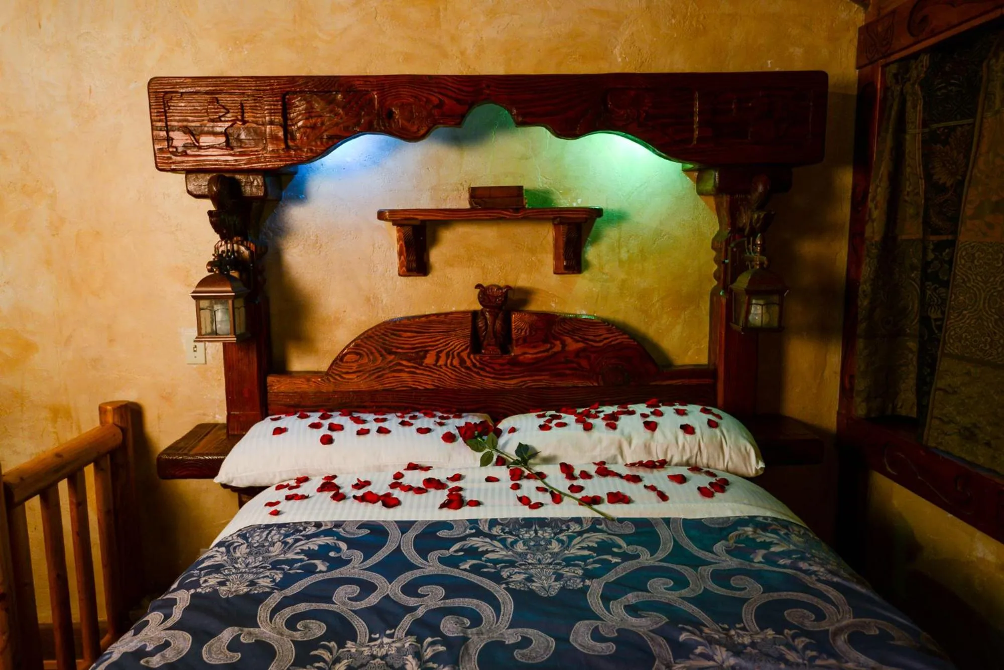 Bed in Castle Wood Theme Cottages- COUPLES ONLY