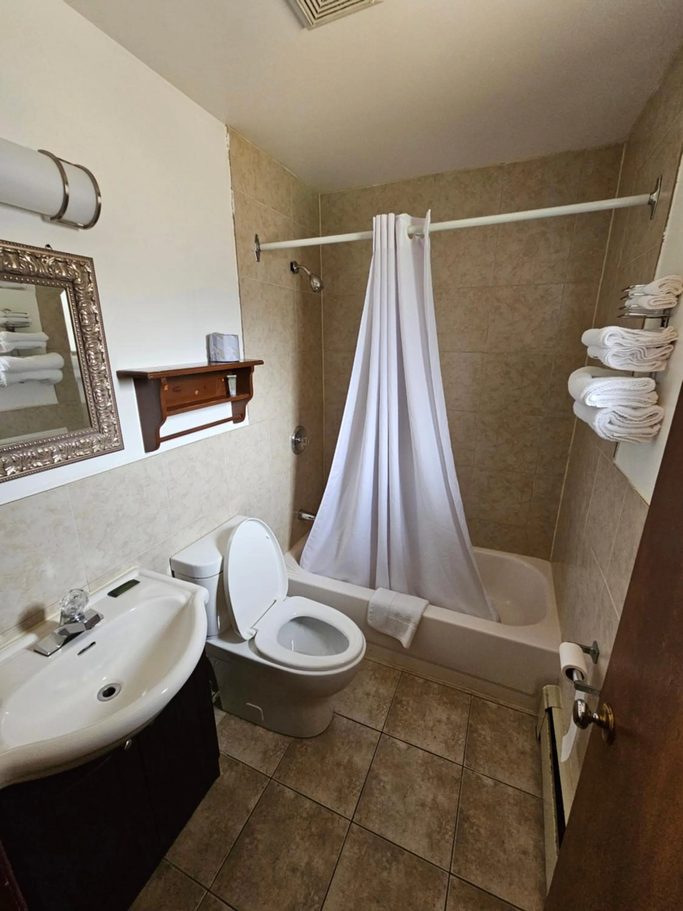 Bathroom in Forest Plaza Motel