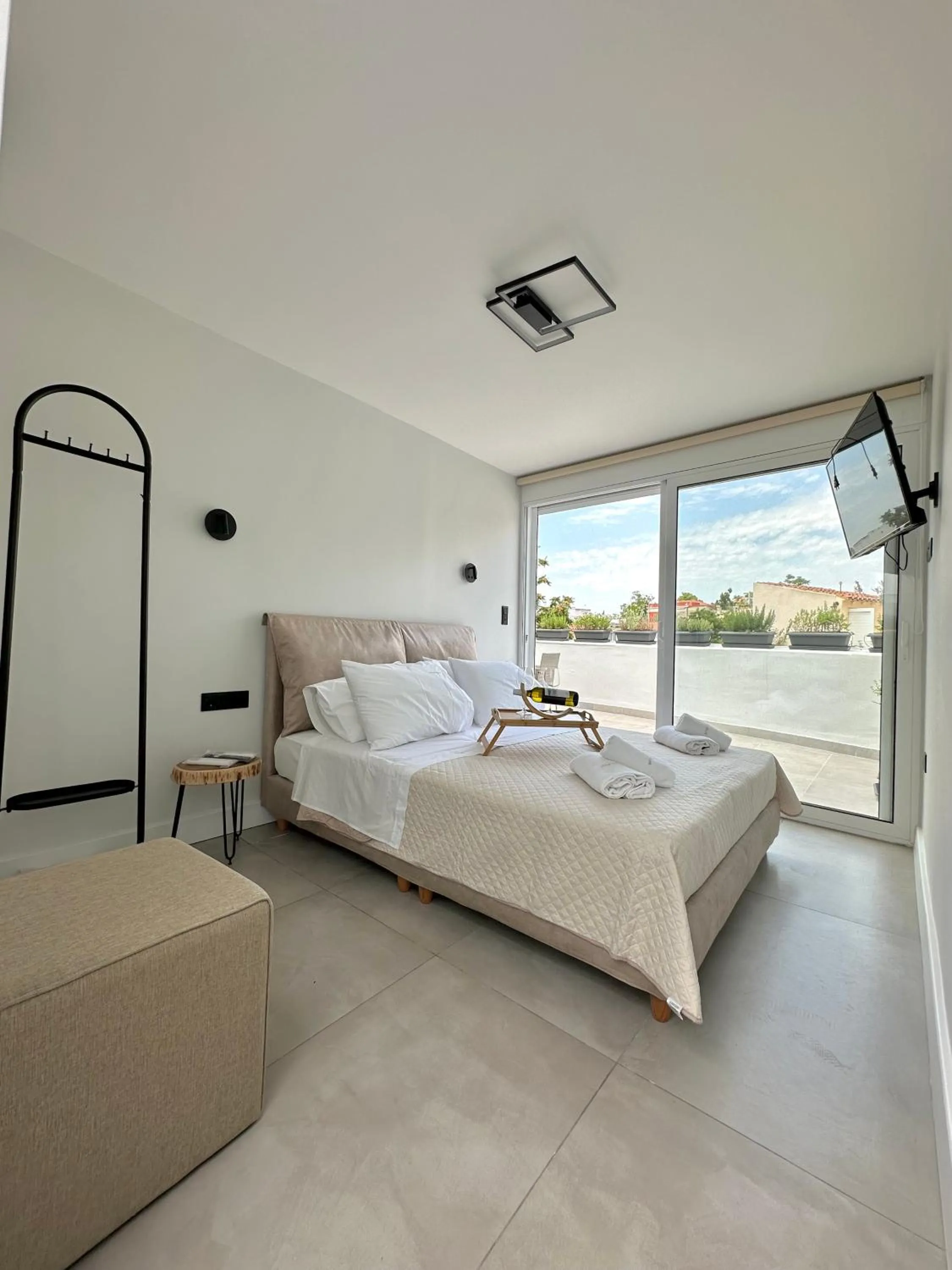 Bed in Step One | Luxury Suites right in the heart of Acropolis next to metro station