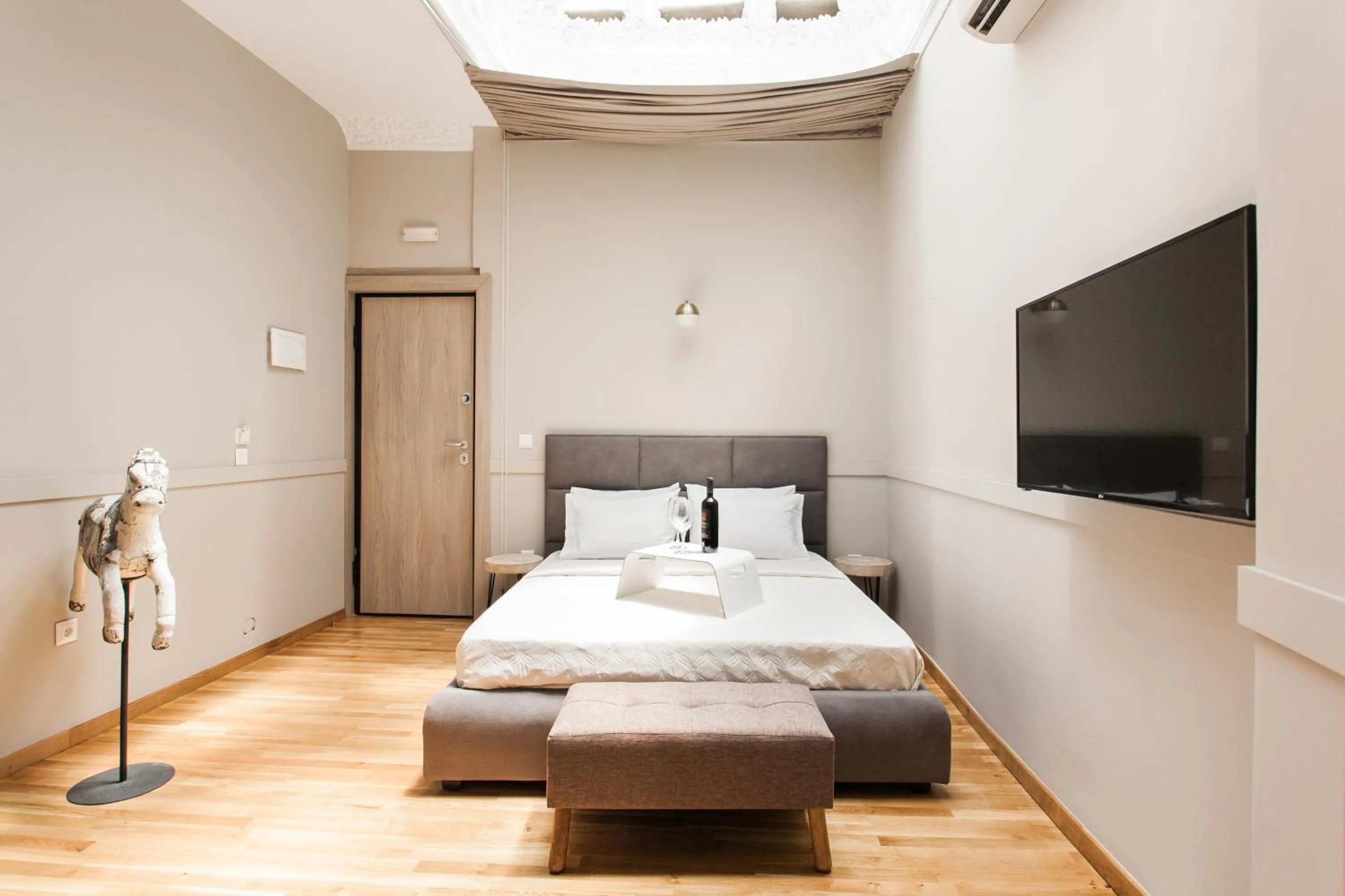 Bed in Step One | Luxury Suites right in the heart of Acropolis next to metro station