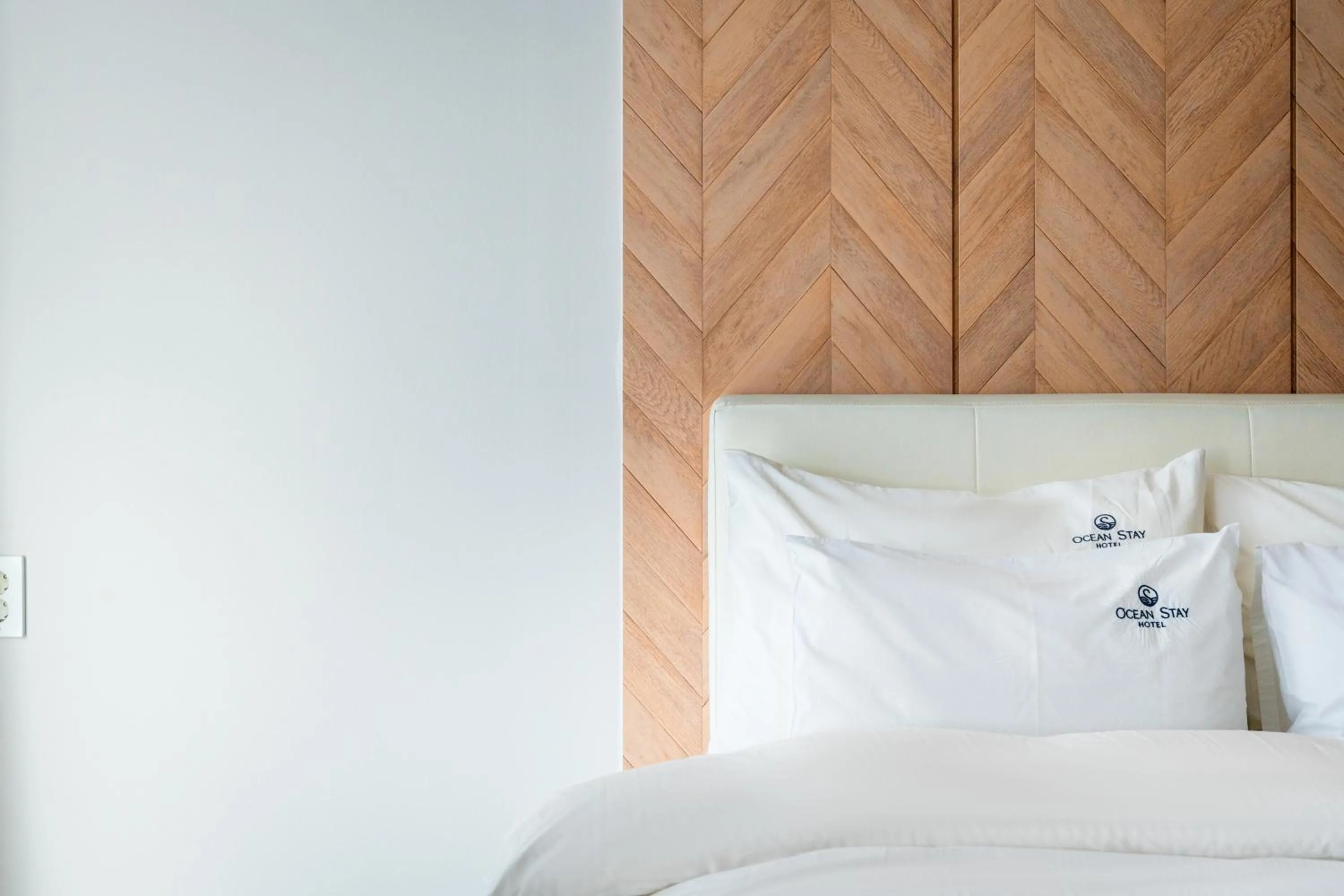 Bed in 오션스테이 호텔