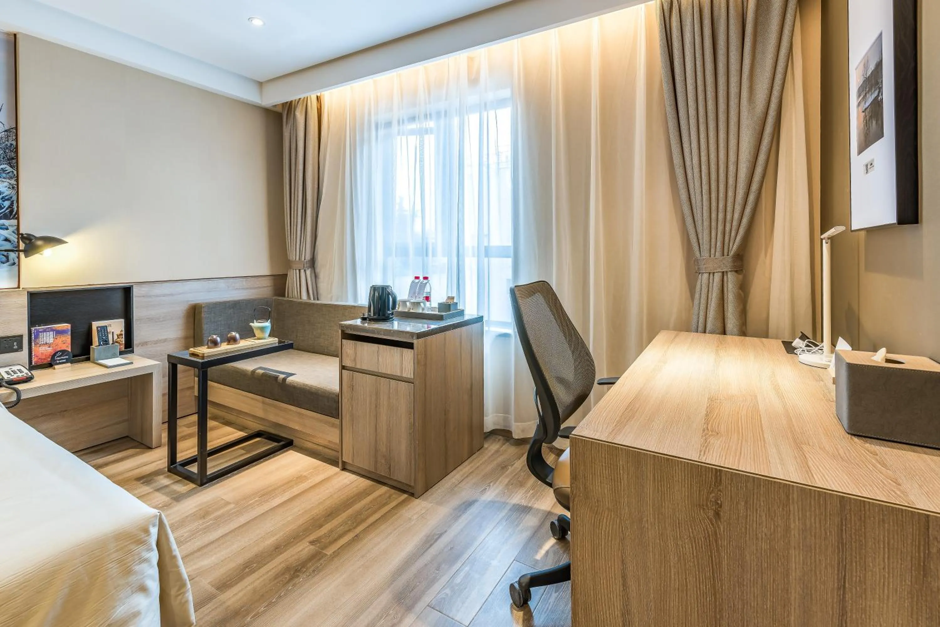 Seating area, Bed in Atour Hotel Hangzhou West Lake