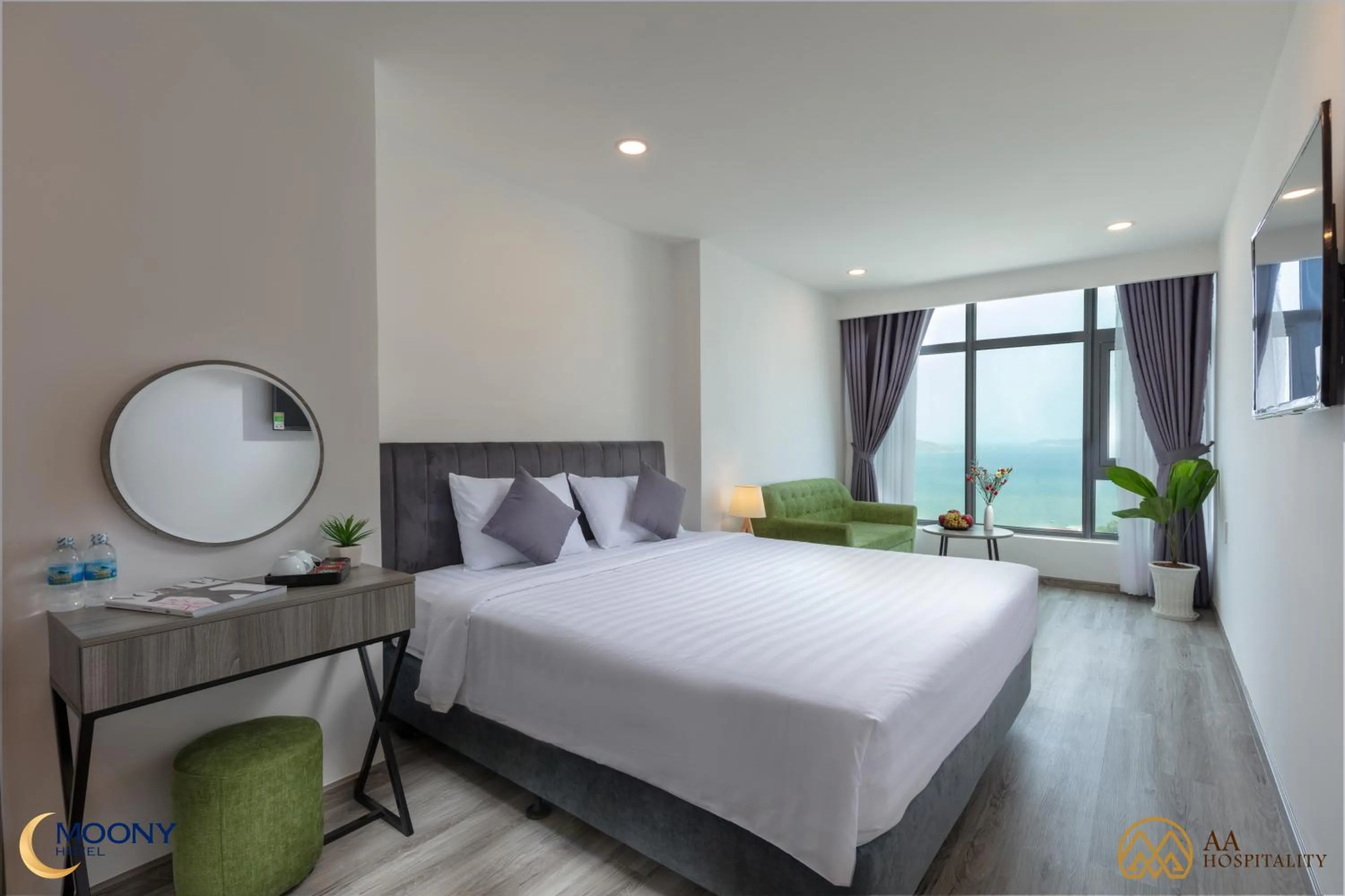 Bed in Nha Trang Moony Hotel