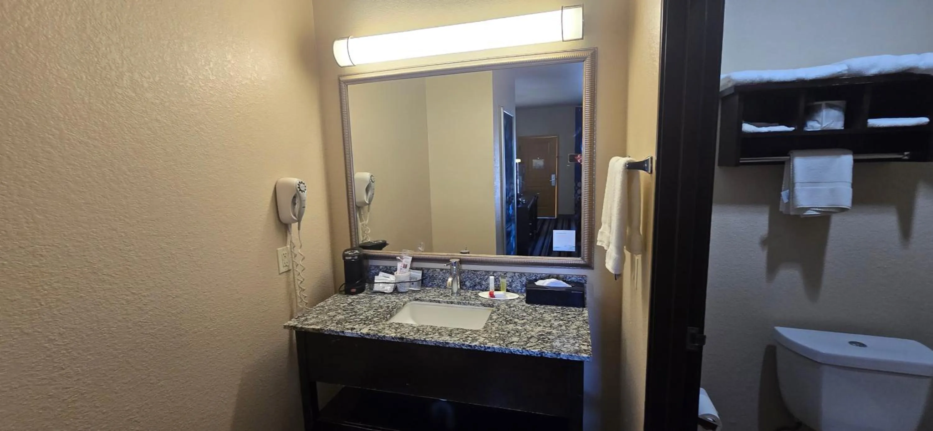 Bathroom in Super 8 by Wyndham Dilley TX