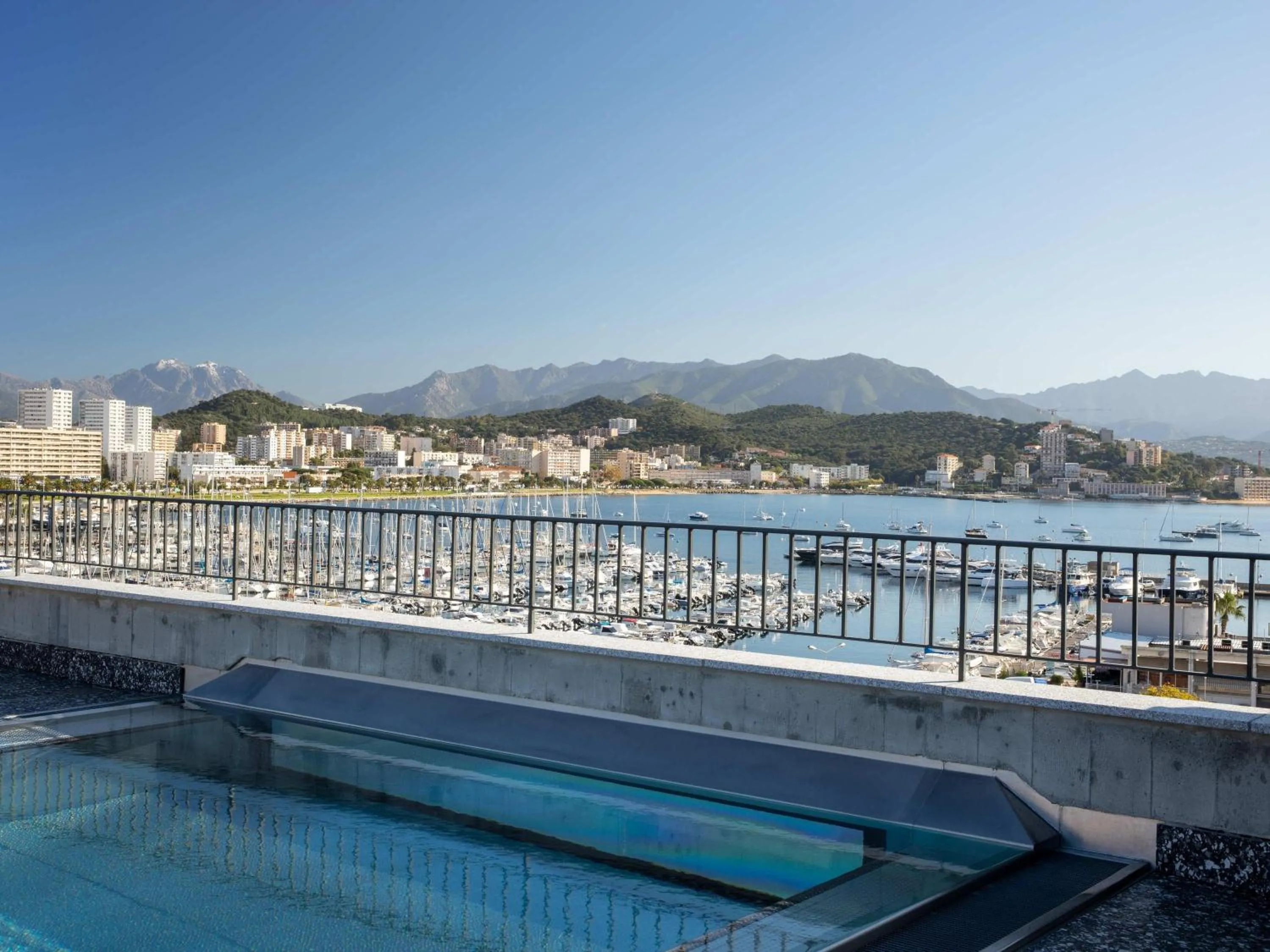 Pool view in ibis Styles Ajaccio Napoleon
