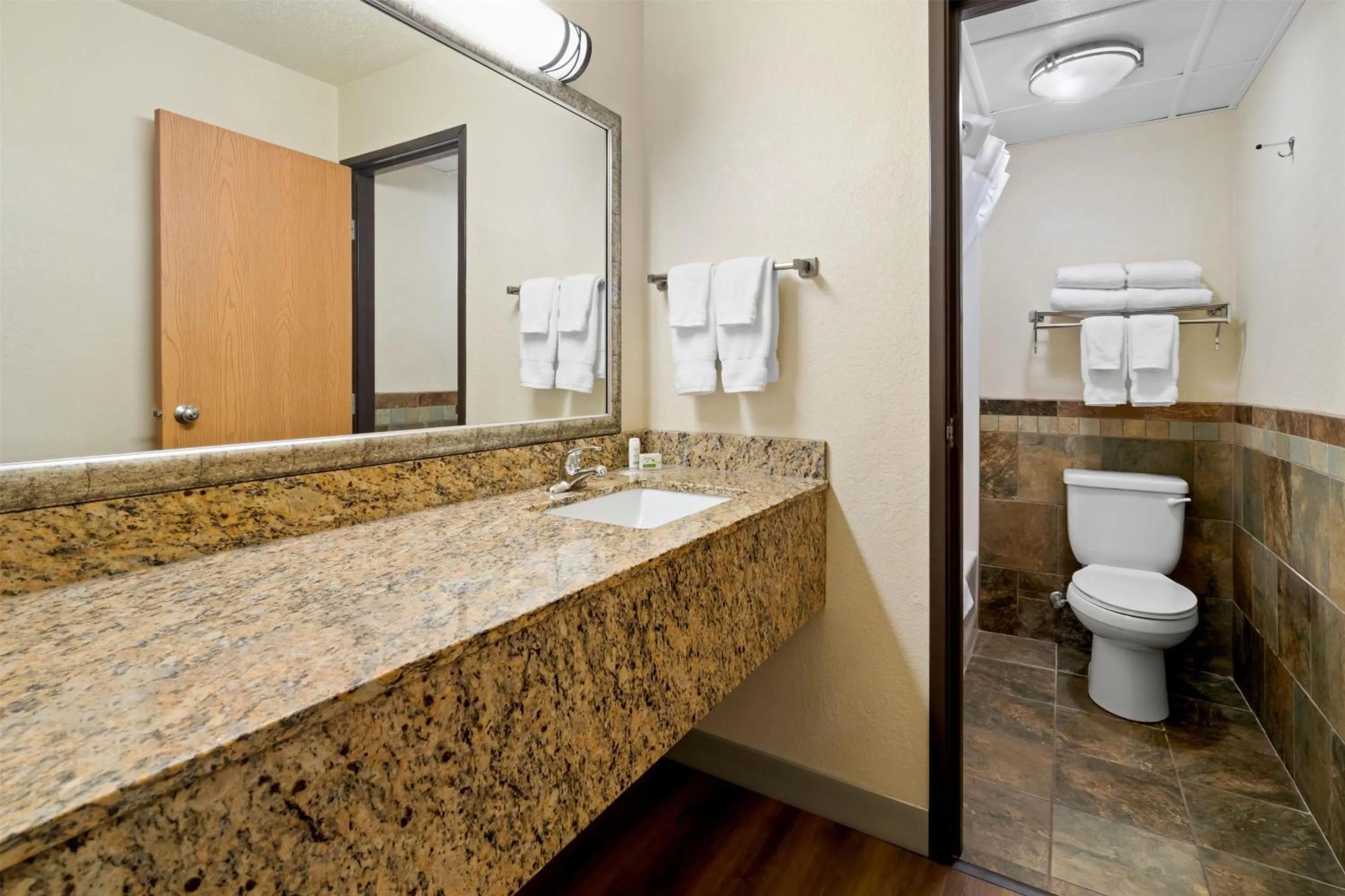 Bathroom in AmericInn by Wyndham Dickinson