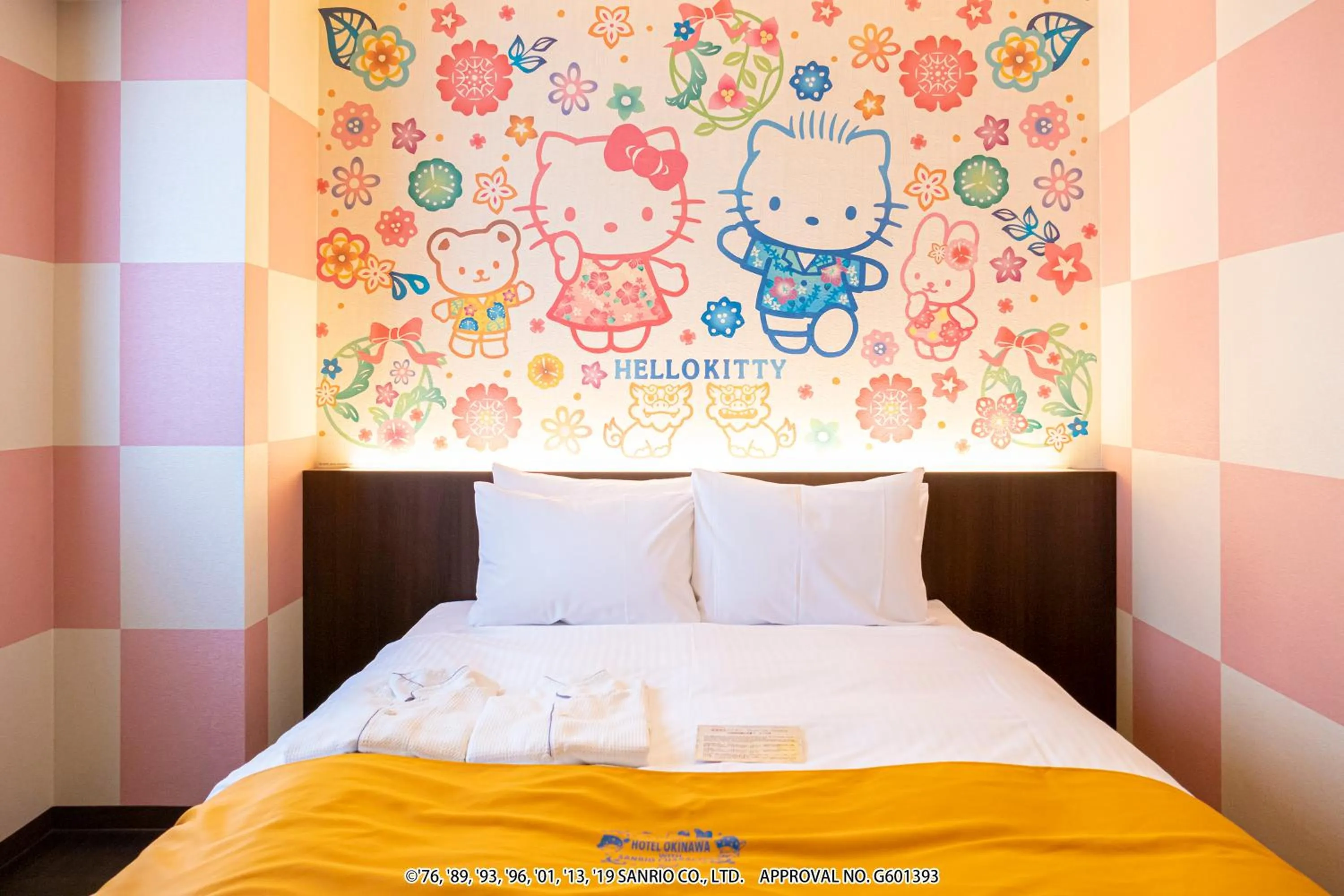 Bed in HOTEL OKINAWA WITH SANRIO CHARACTERS