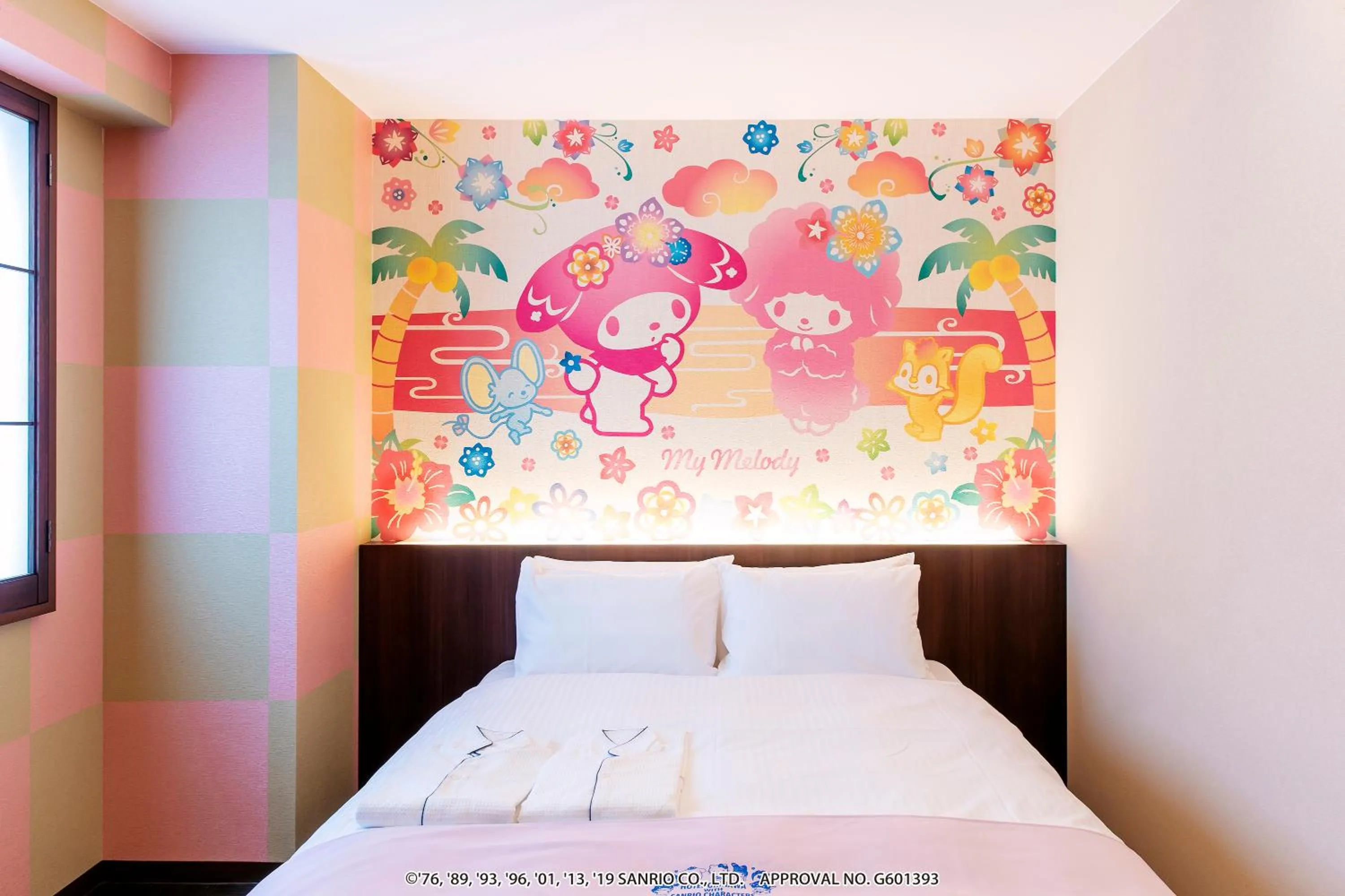 Bed in HOTEL OKINAWA WITH SANRIO CHARACTERS