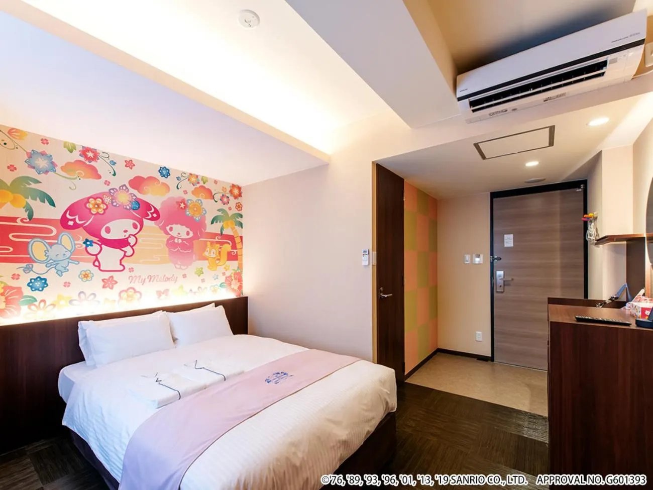 Bed in HOTEL OKINAWA WITH SANRIO CHARACTERS