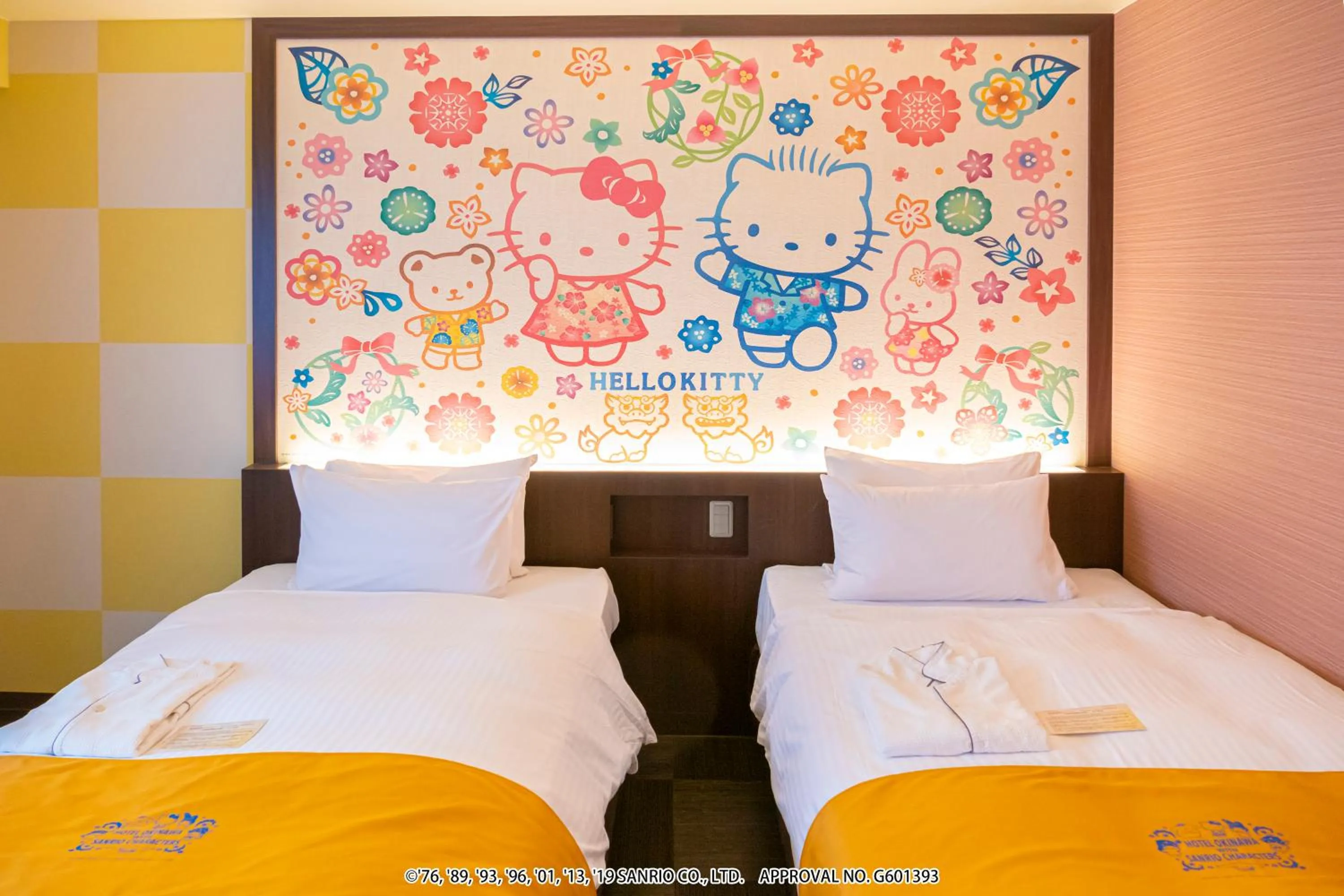 Bed in HOTEL OKINAWA WITH SANRIO CHARACTERS