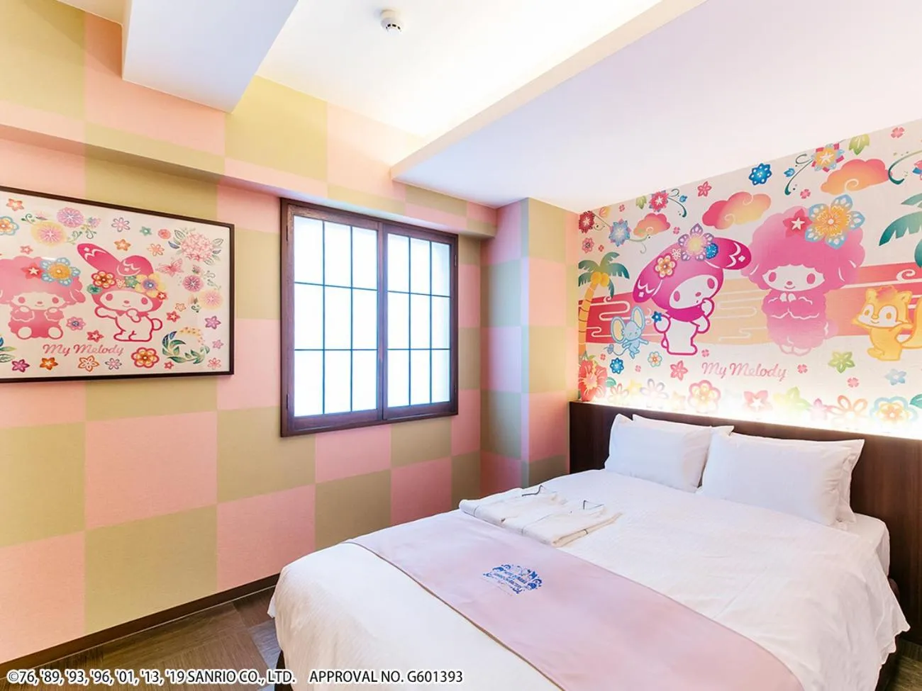 Bed in HOTEL OKINAWA WITH SANRIO CHARACTERS