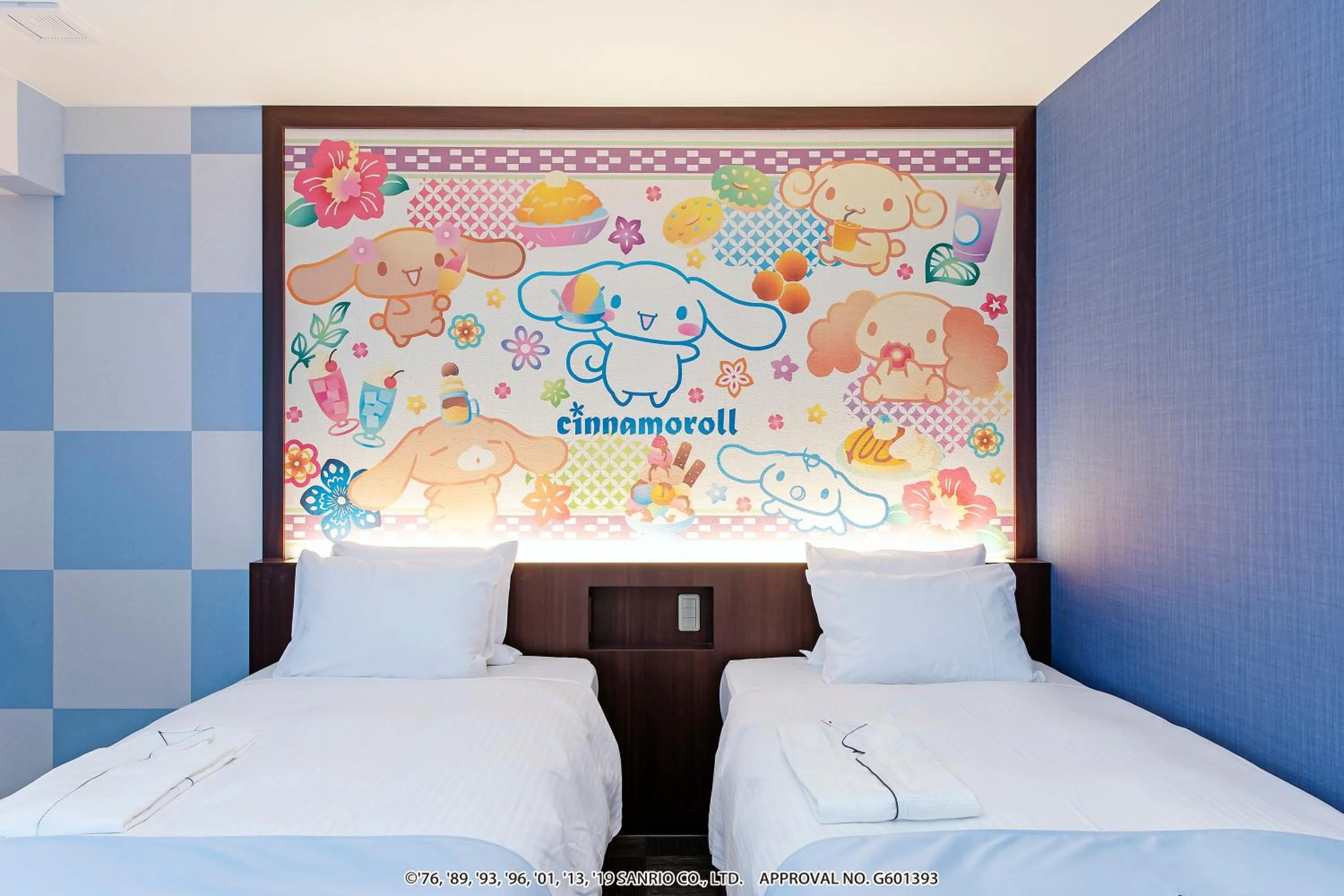 Bed in HOTEL OKINAWA WITH SANRIO CHARACTERS