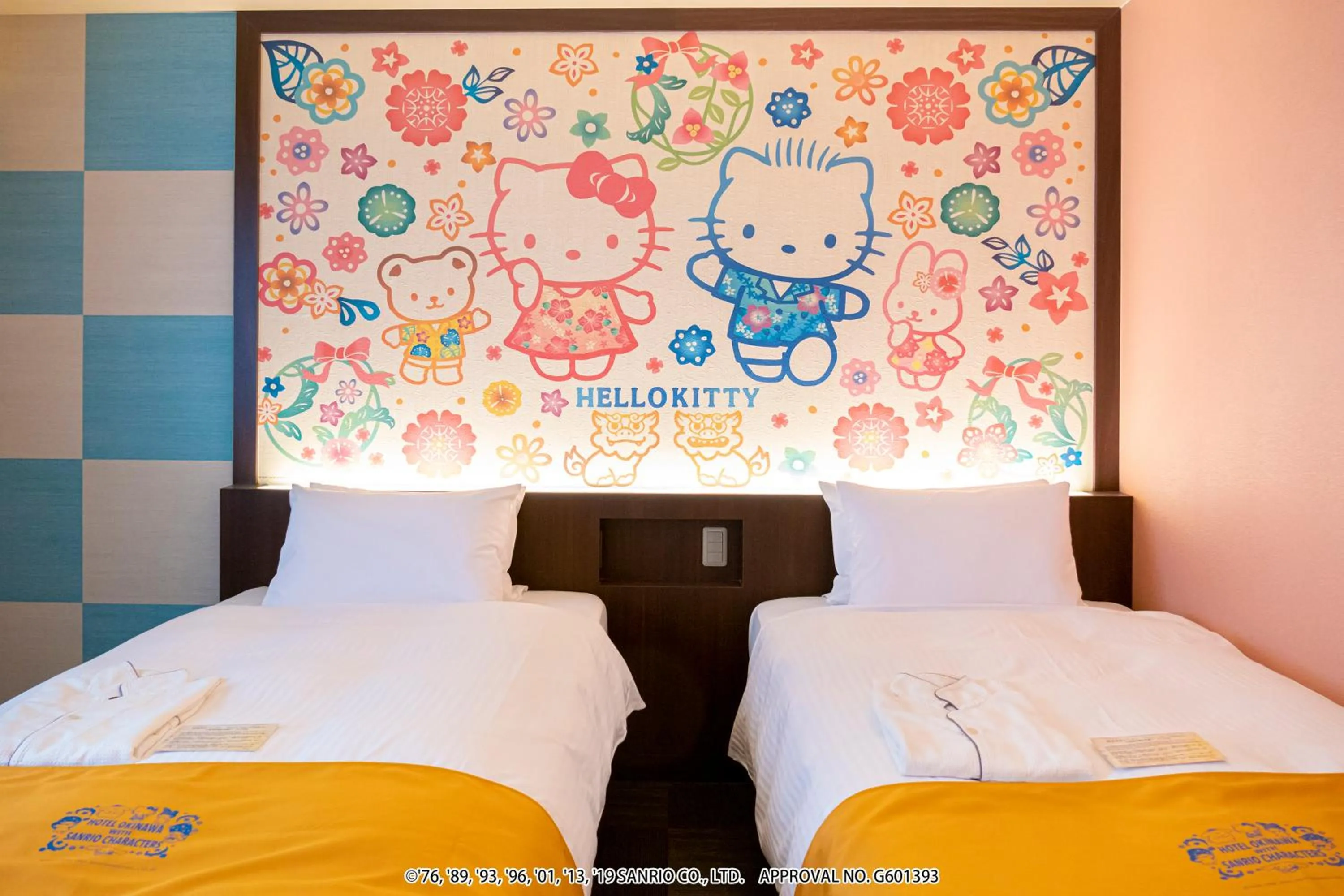 Bed in HOTEL OKINAWA WITH SANRIO CHARACTERS