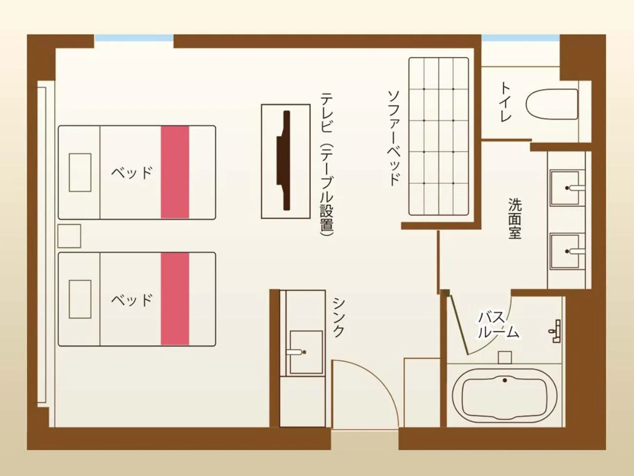 Floor plan in HOTEL OKINAWA WITH SANRIO CHARACTERS