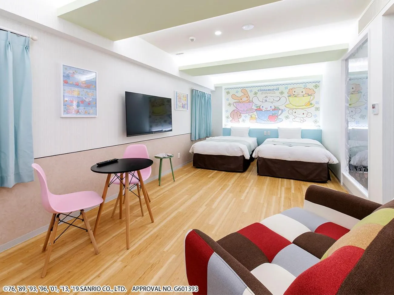 Living room, Bed in HOTEL OKINAWA WITH SANRIO CHARACTERS