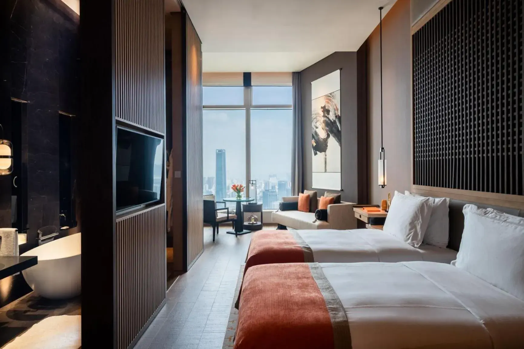 Twin Room in Jumeirah Guangzhou - Complimentary Shuttle Bus to Canton Fair Complex Twin Room in Jumeirah Guangzhou - Complimentary Shuttle Bus to Canton Fair Complex