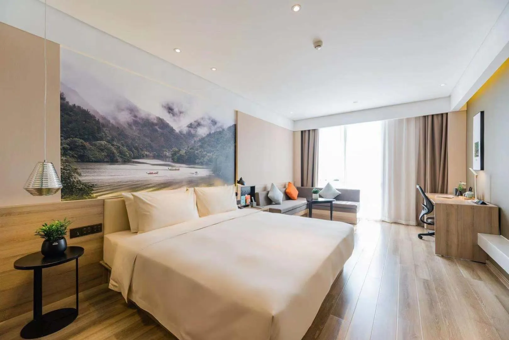 Photo of the whole room, Bed in Atour Hotel Hangzhou Future Technology City Haichuang Park