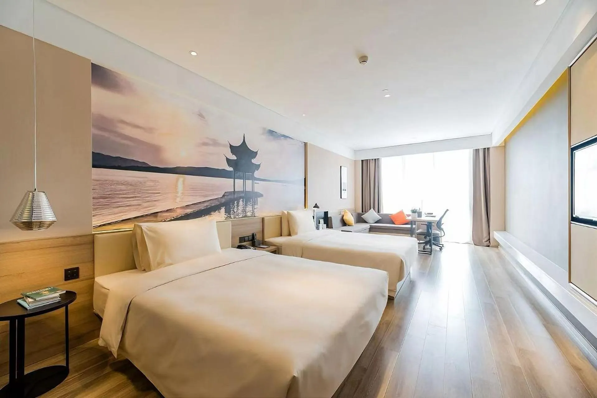Photo of the whole room, Bed in Atour Hotel Hangzhou Future Technology City Haichuang Park