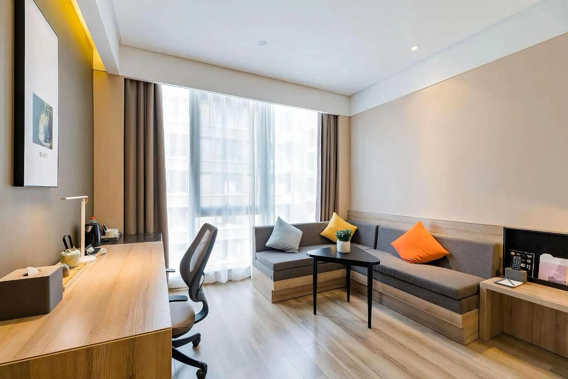 Seating area in Atour Hotel Hangzhou Future Technology City Haichuang Park