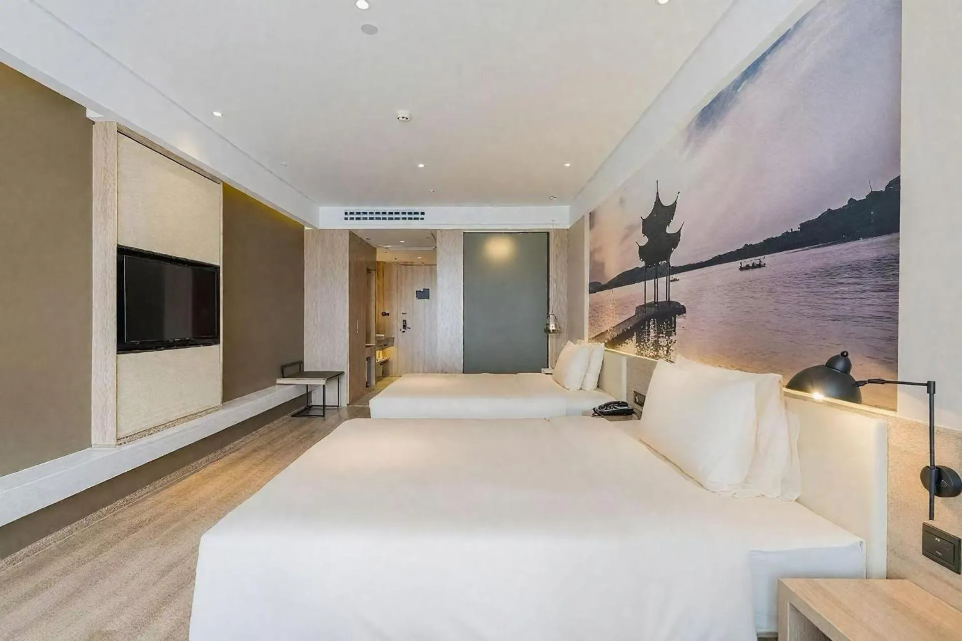 Bed in Atour Hotel Hangzhou Future Technology City Haichuang Park