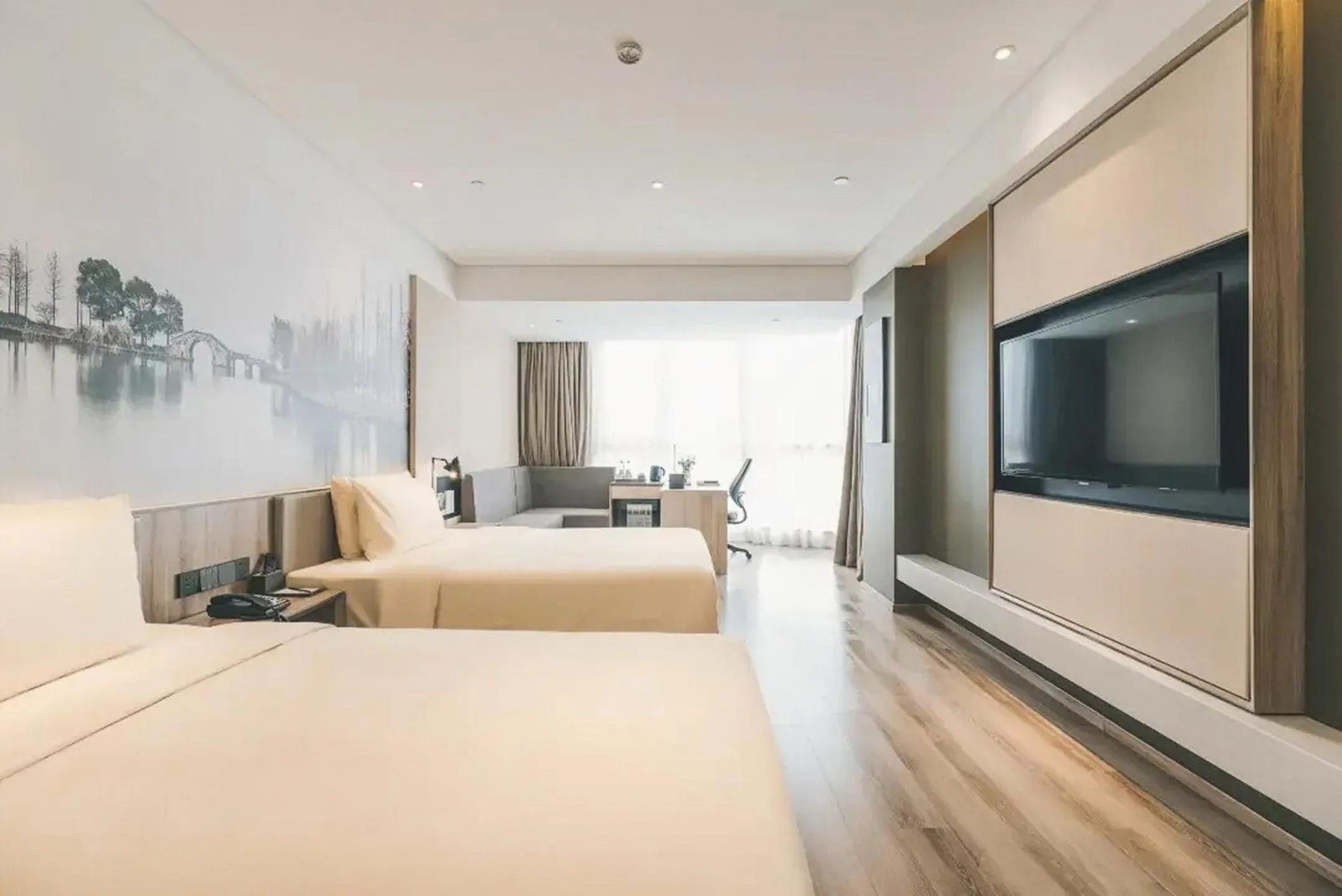 Bed in Atour Hotel Xiaoshan Airport Guali Branch