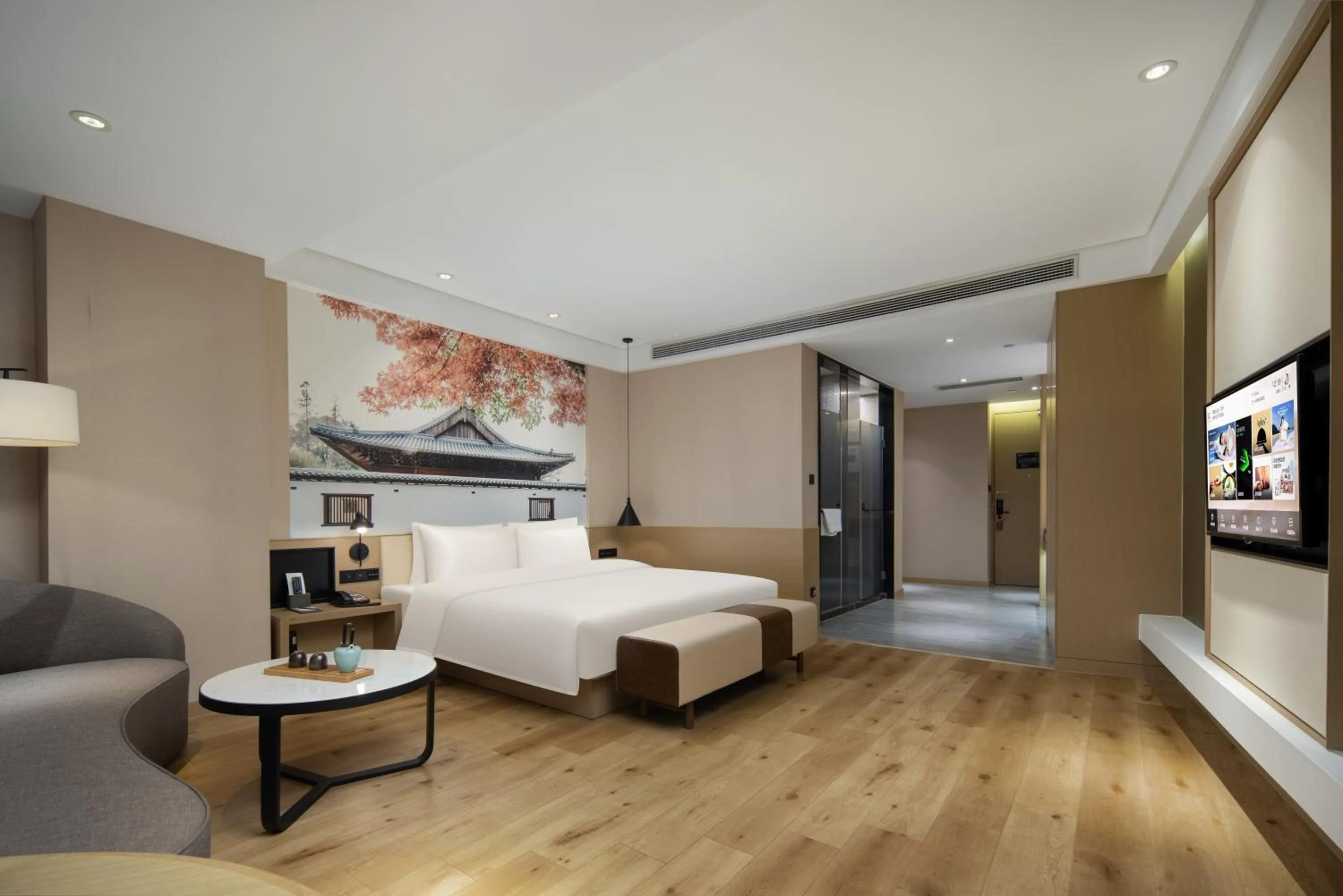 Photo of the whole room, Bed in Atour S Hotel Hangzhou Future Tech City
