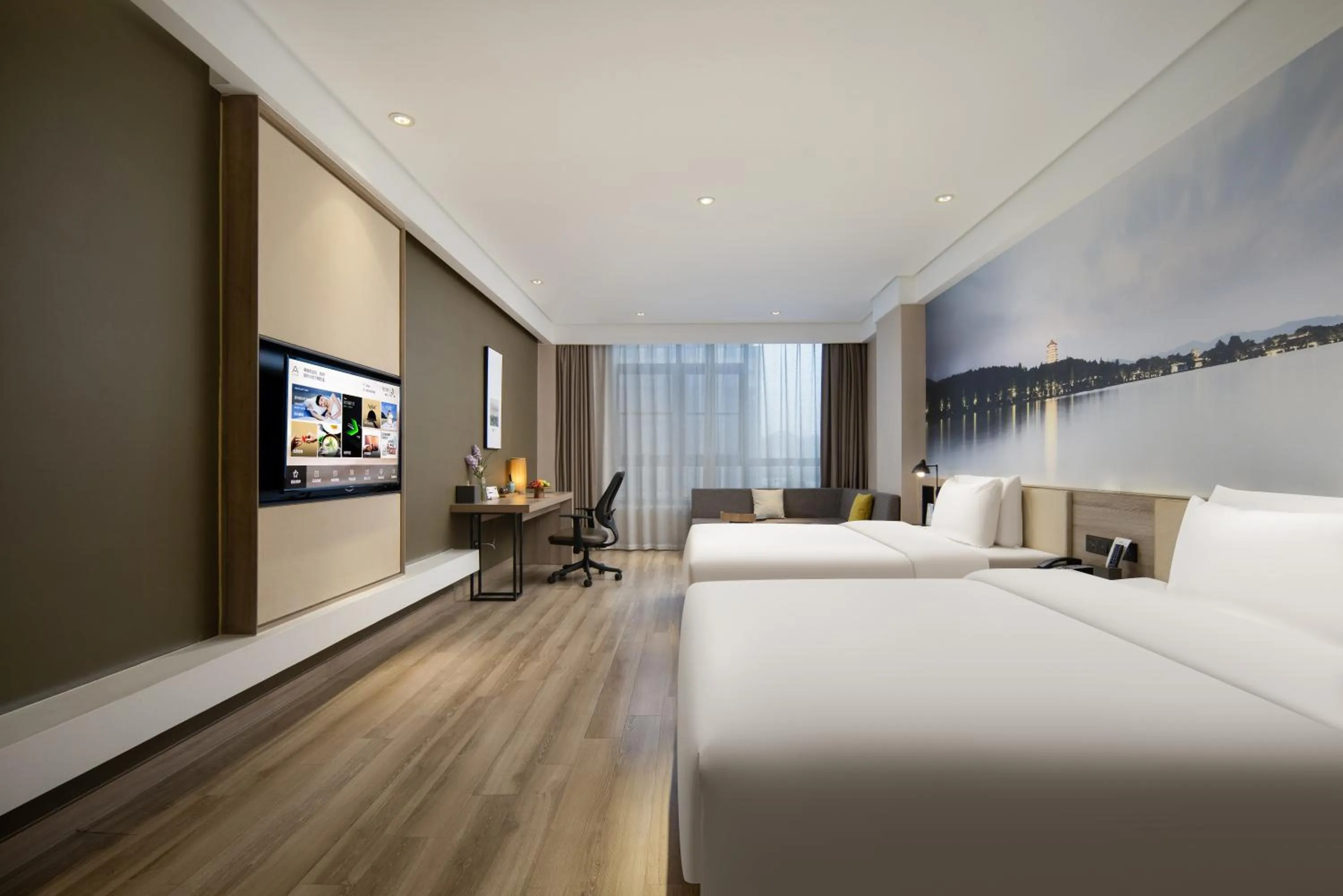Photo of the whole room, Bed in Atour S Hotel Hangzhou Future Tech City