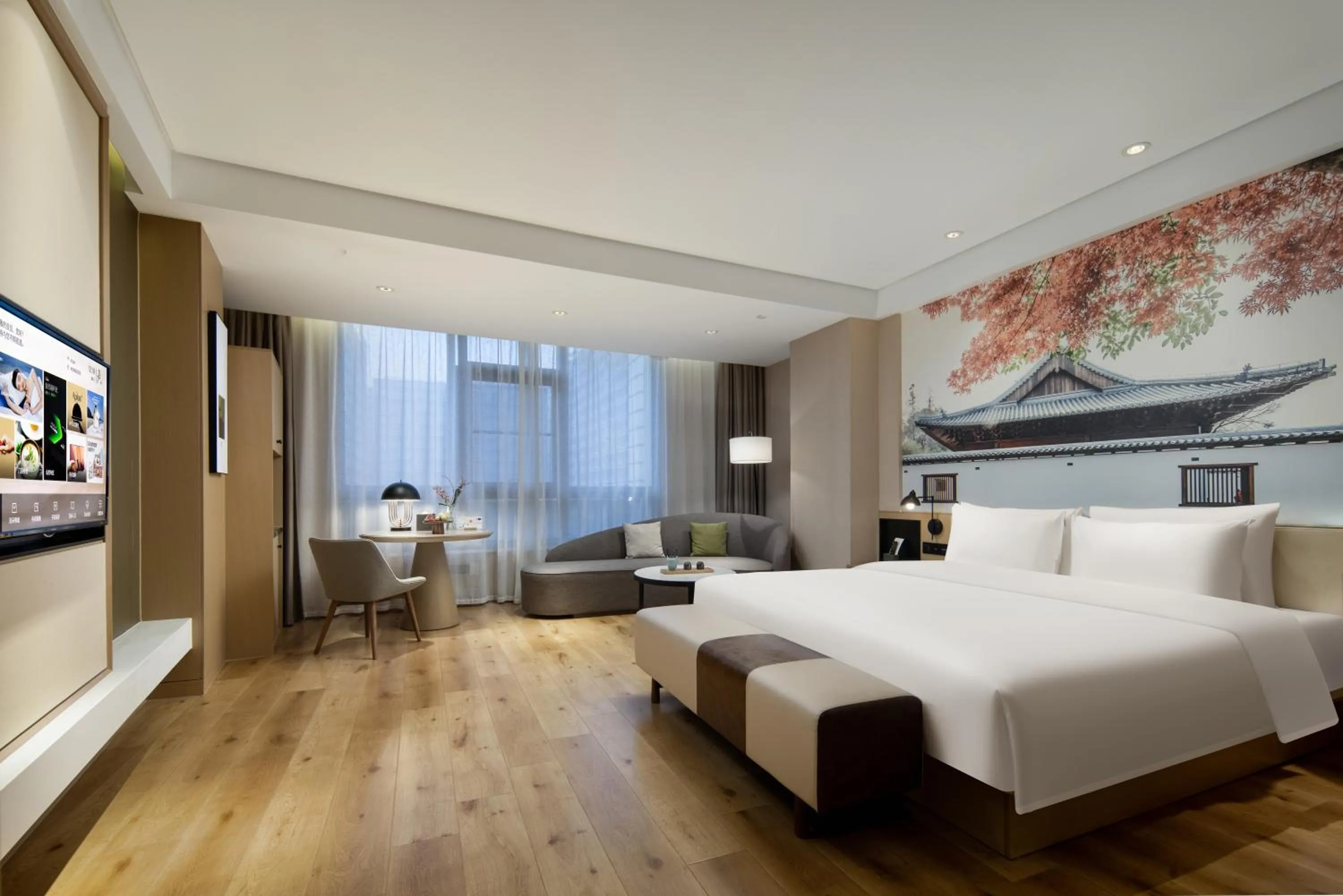 Photo of the whole room, Bed in Atour S Hotel Hangzhou Future Tech City
