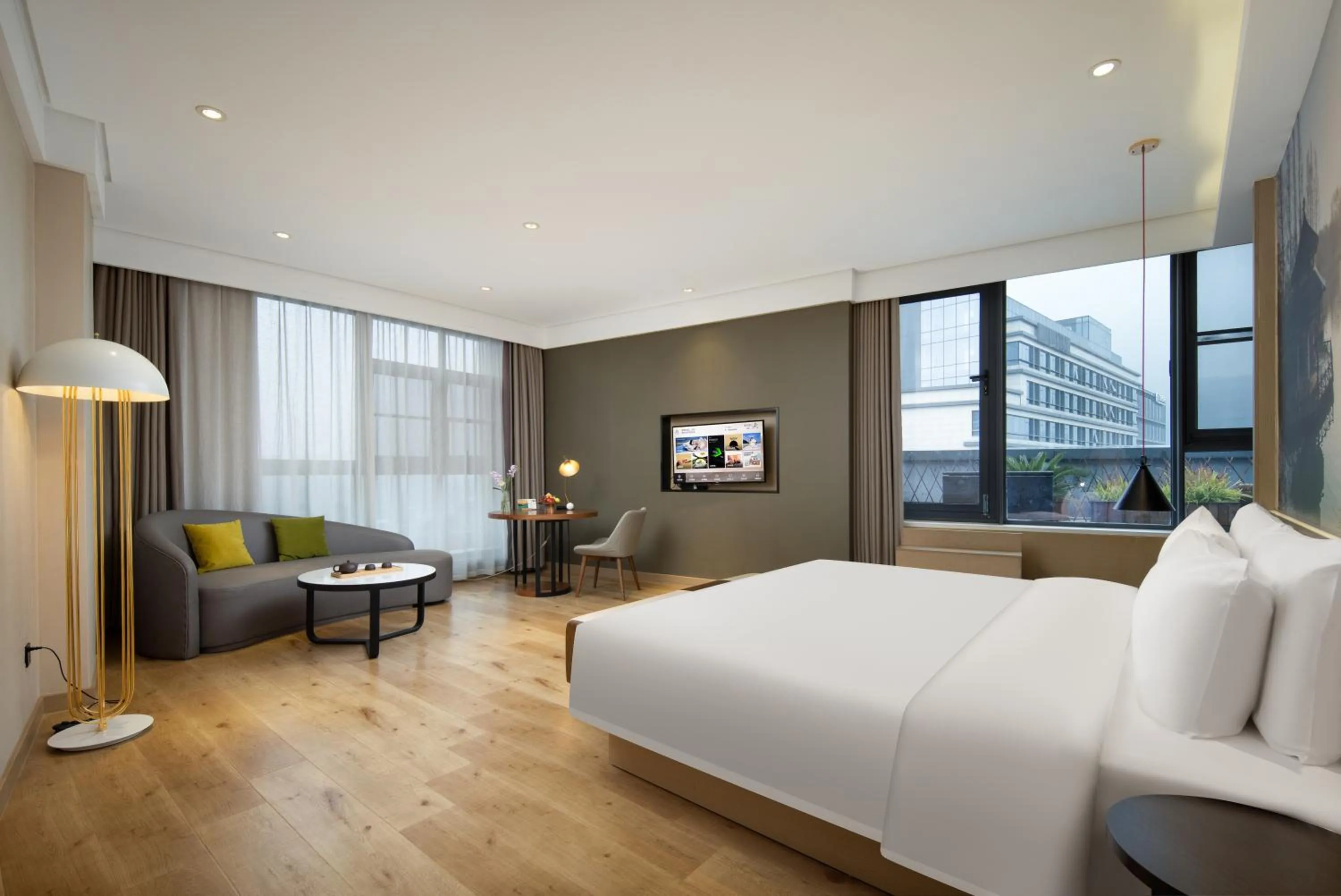 Photo of the whole room, Bed in Atour S Hotel Hangzhou Future Tech City