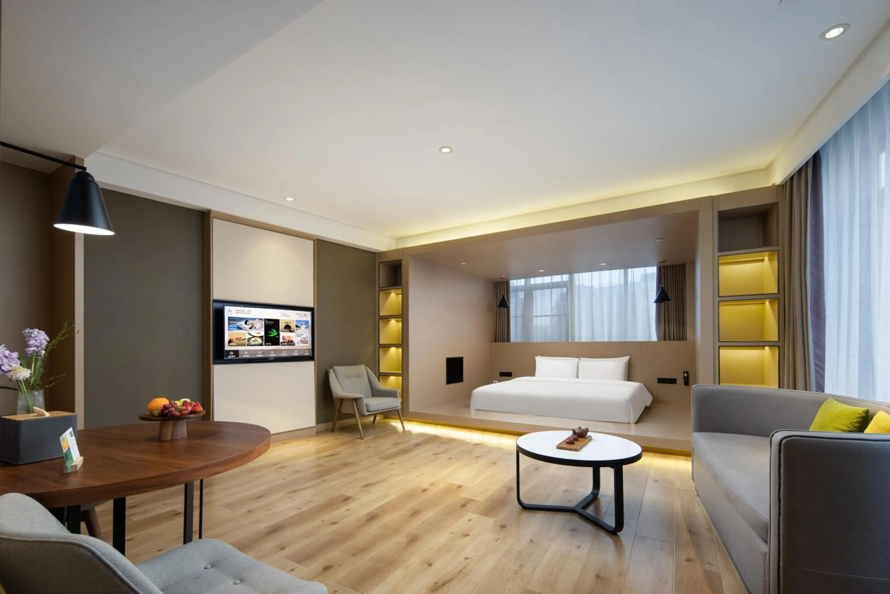 Photo of the whole room, Bed in Atour S Hotel Hangzhou Future Tech City
